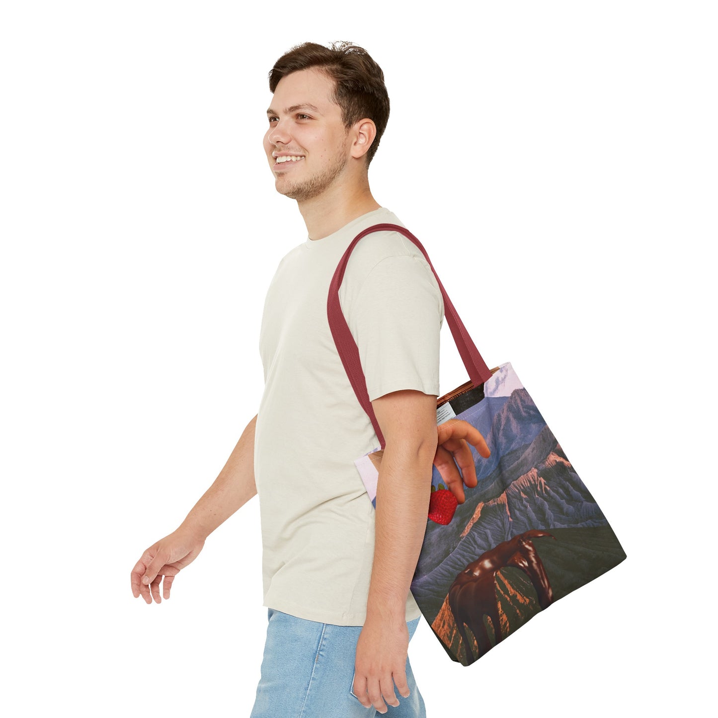 Forbidden Fondue Tote Bag - Volcano Hot Chocolate Collage Art