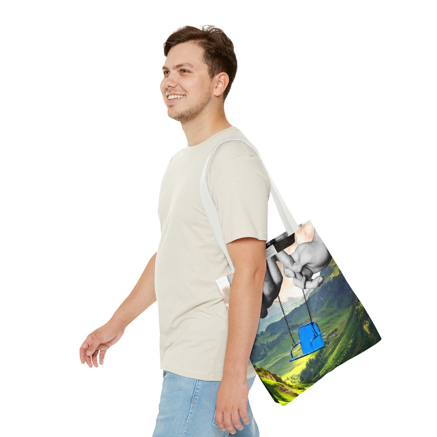 One-of-a-Kind Tote Bag with 'I've Got You' Art - Symbol of Parenthood and Love