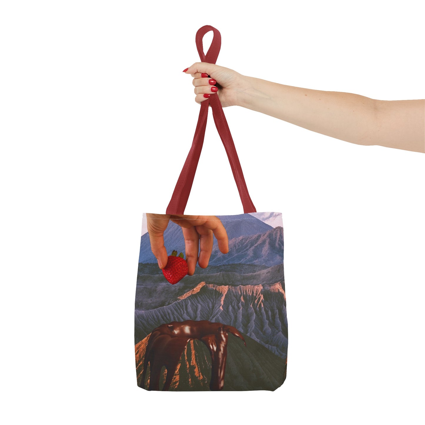 Forbidden Fondue Tote Bag - Volcano Hot Chocolate Collage Art
