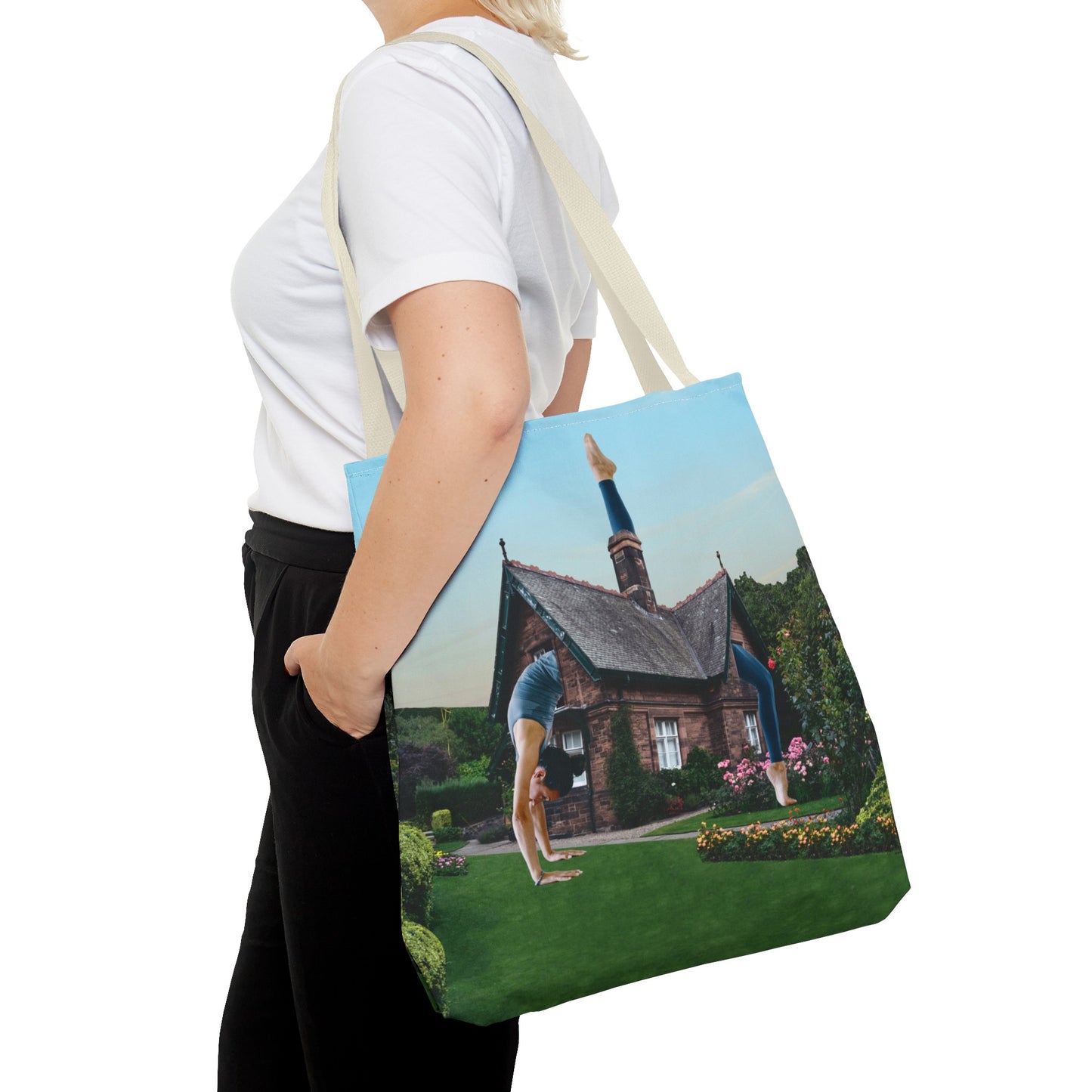 Namaste Home Tote Bag - Giantess Surreal Collage Art for Tranquility and Mindful Living