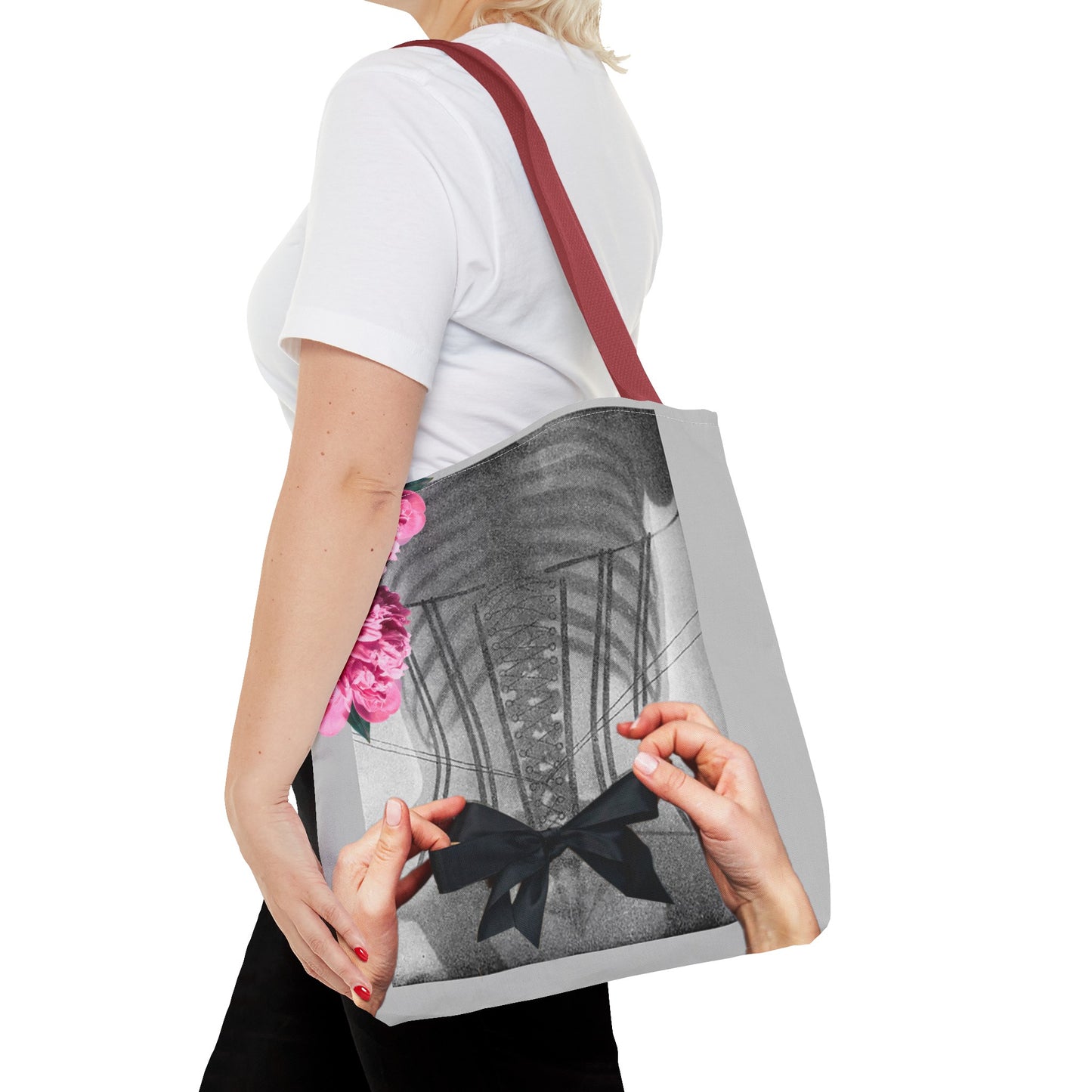 Feminist Statement Tote Bag - Inner Beauty X-ray Collage - Feminist Strength