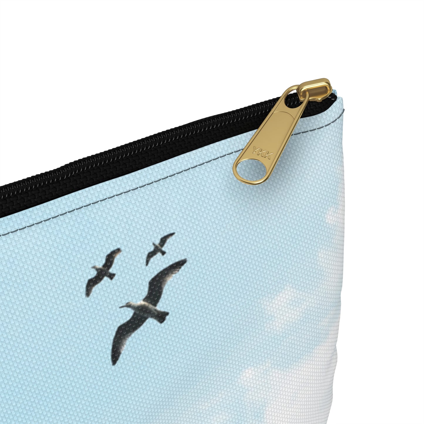 Strong As A Feather Accessory Pouch with Surreal Collage Art