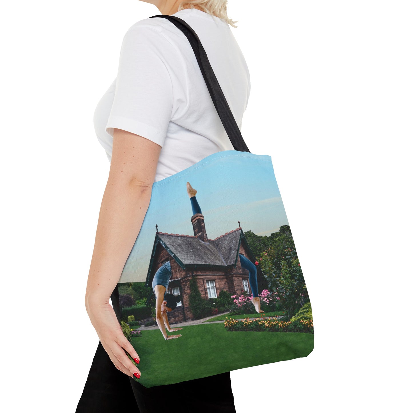 Namaste Home Tote Bag - Giantess Surreal Collage Art for Tranquility and Mindful Living