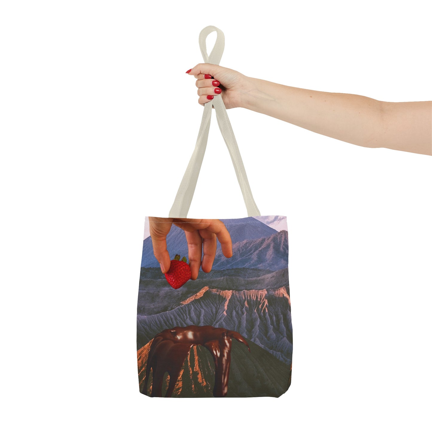 Forbidden Fondue Tote Bag - Volcano Hot Chocolate Collage Art