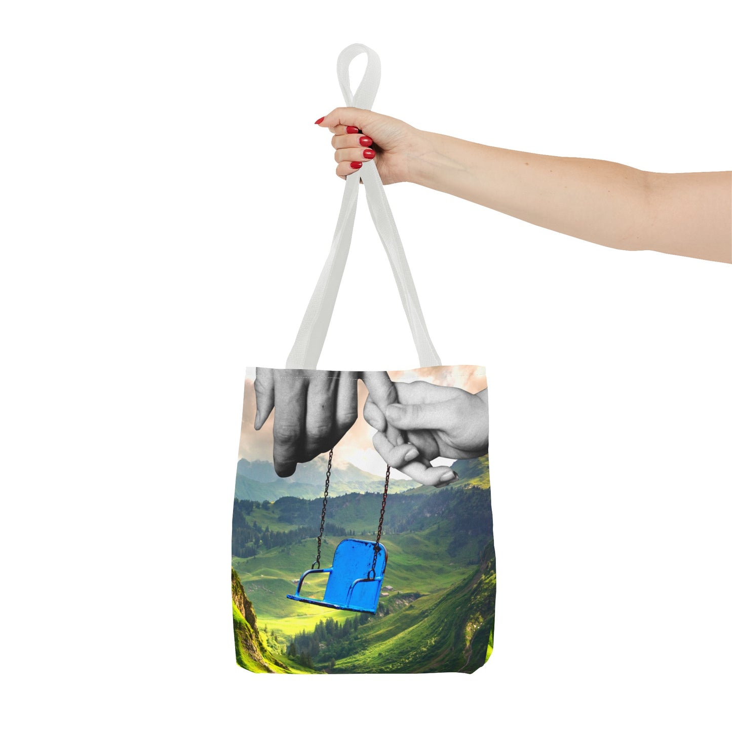 One-of-a-Kind Tote Bag with 'I've Got You' Art - Symbol of Parenthood and Love