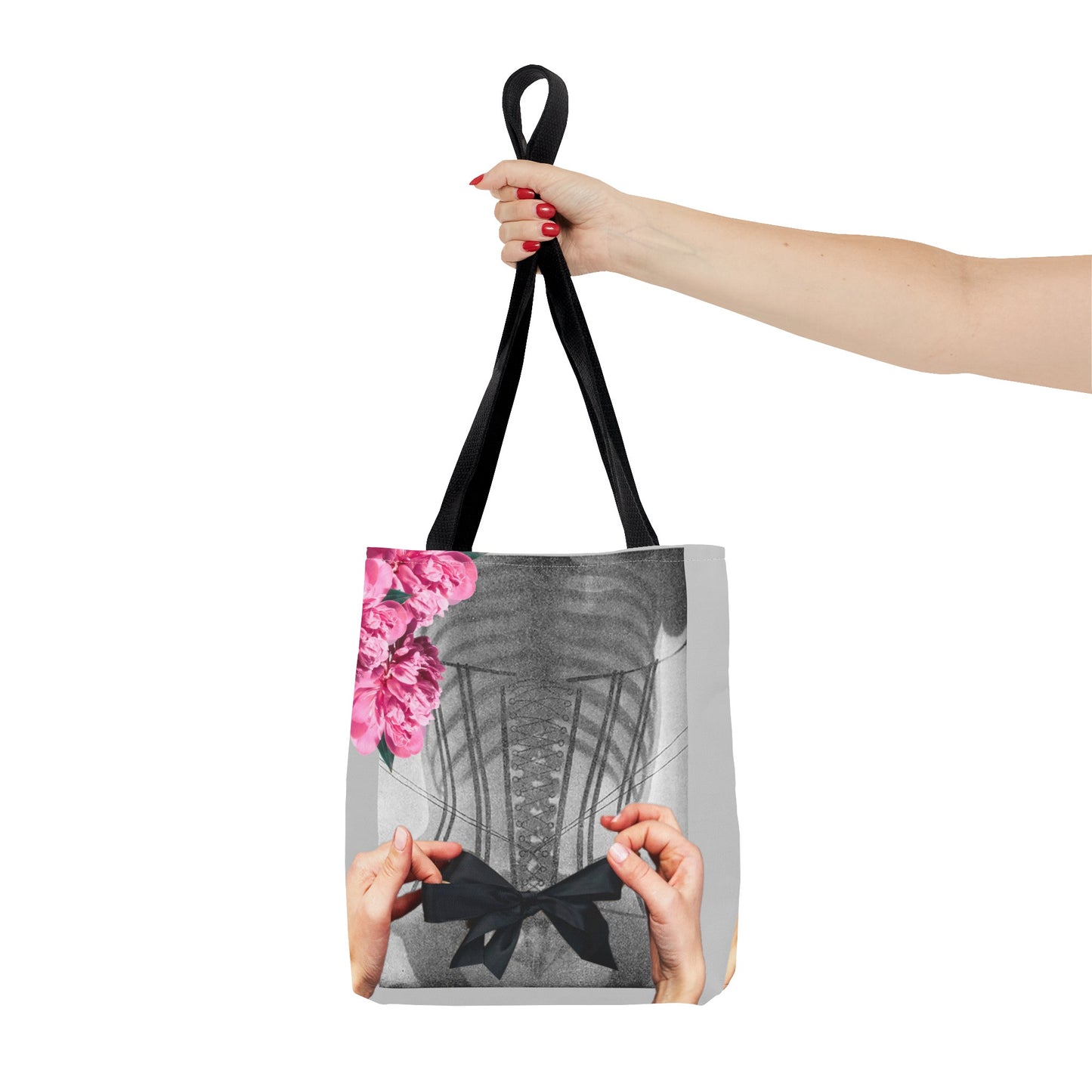 Feminist Statement Tote Bag - Inner Beauty X-ray Collage - Feminist Strength