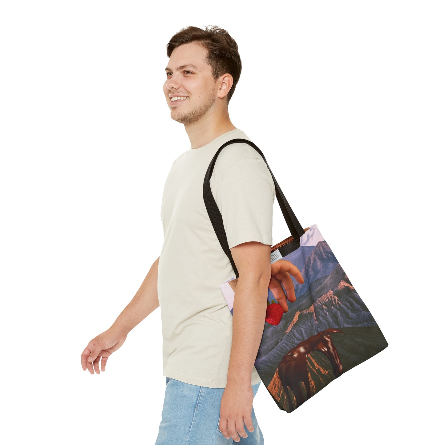 Forbidden Fondue Tote Bag - Volcano Hot Chocolate Collage Art