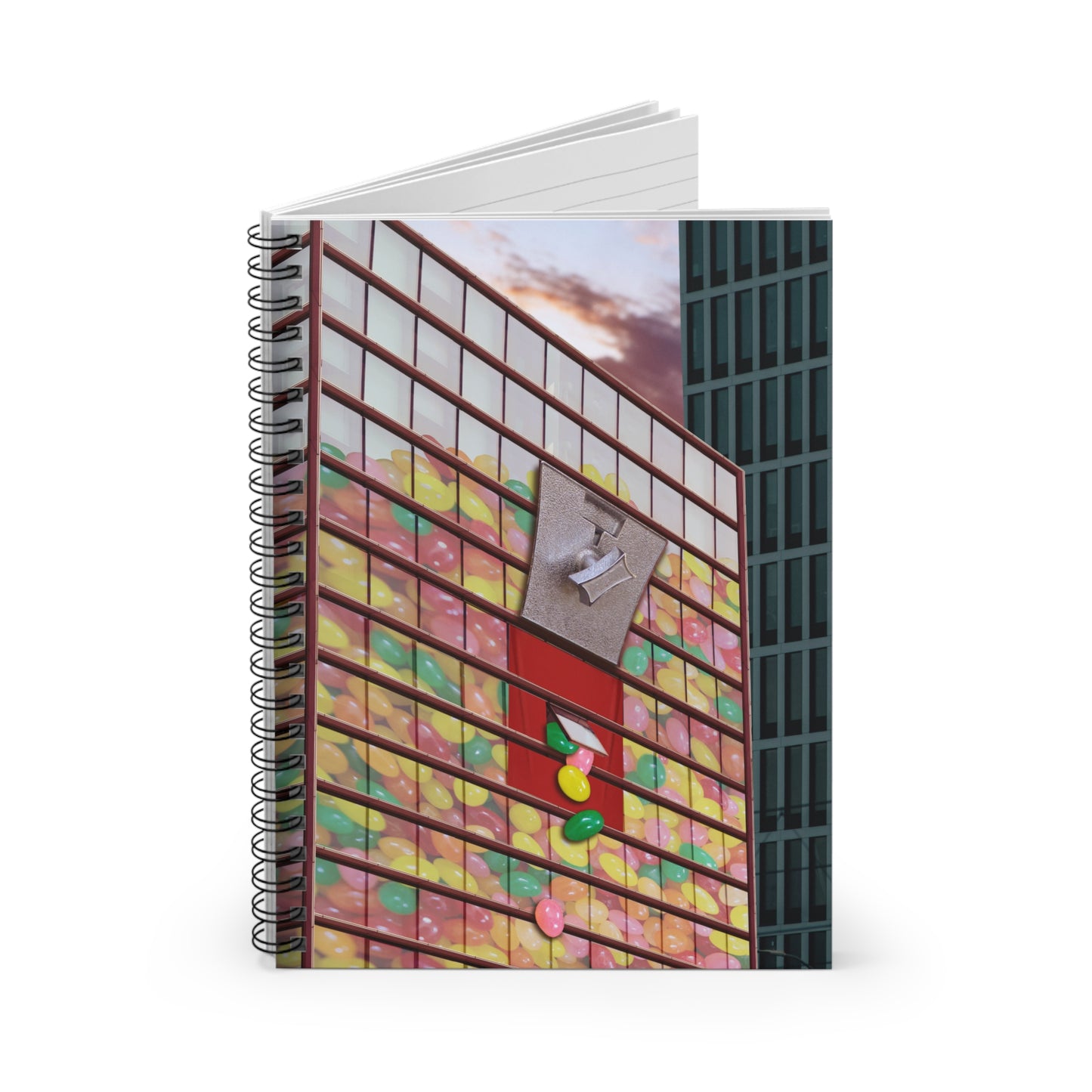 Whimsical Spiral Notebook - Sweet Smell of Success with Jelly Beans Artwork Corporate Business
