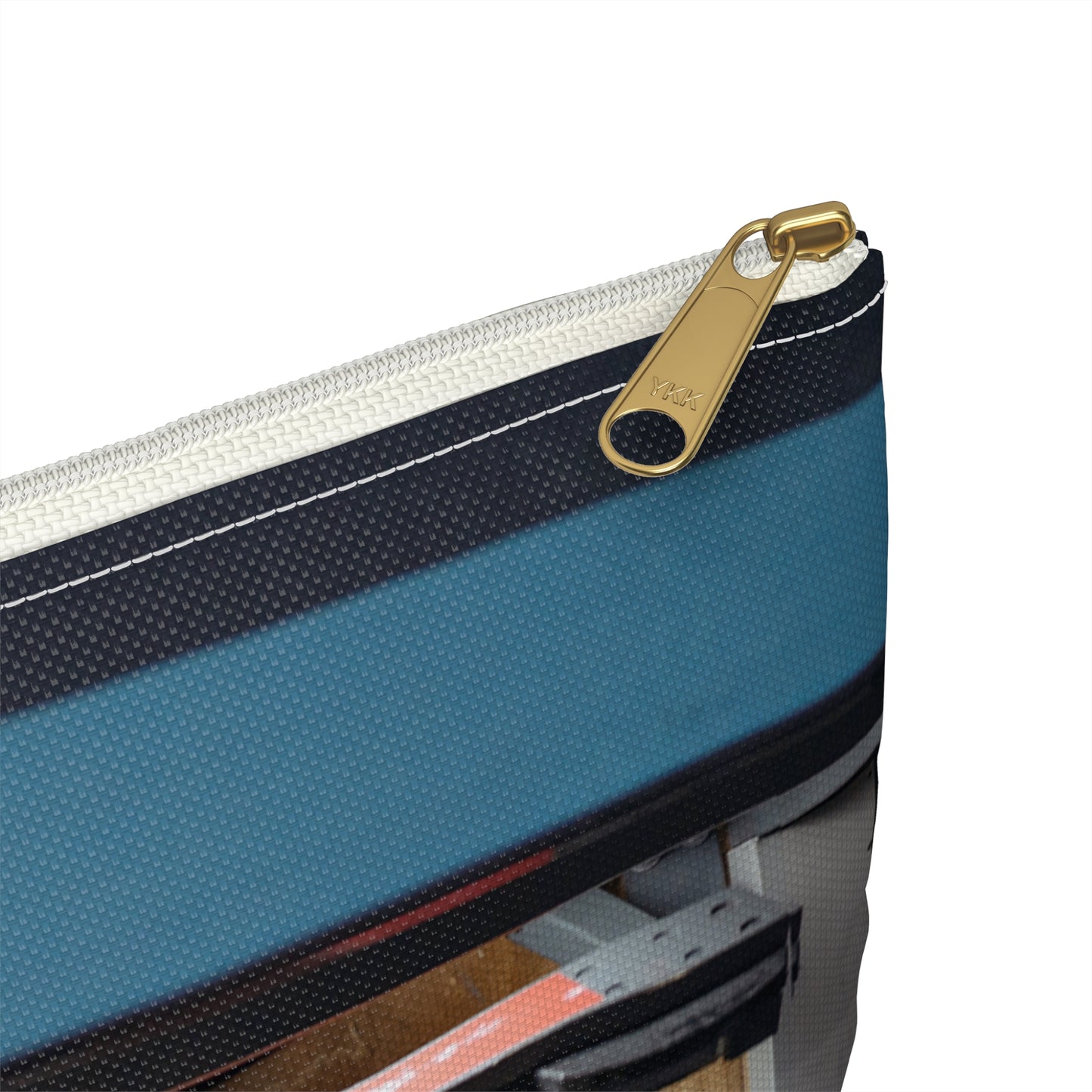 Whimsical Bowling Lane Art on Accessory Pouch - 'Gutter Mouth'
