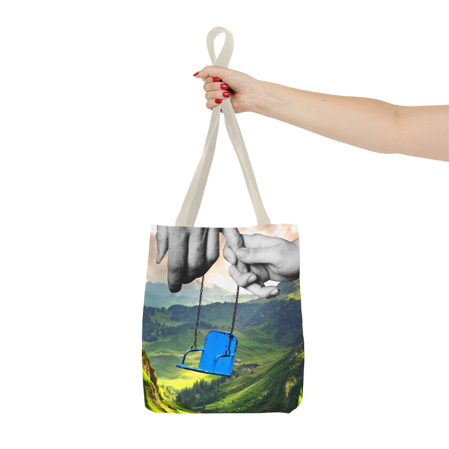 One-of-a-Kind Tote Bag with 'I've Got You' Art - Symbol of Parenthood and Love