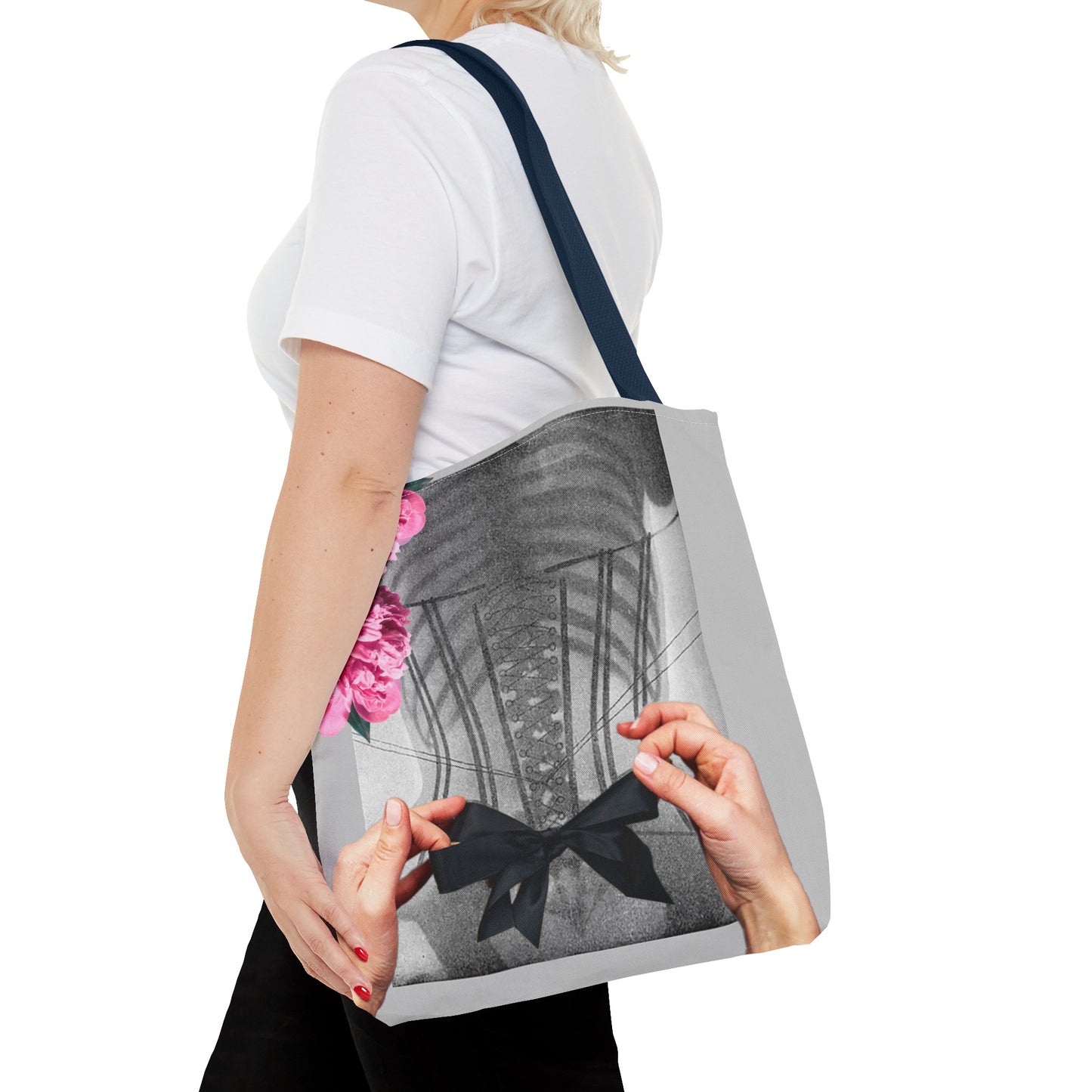 Feminist Statement Tote Bag - Inner Beauty X-ray Collage - Feminist Strength