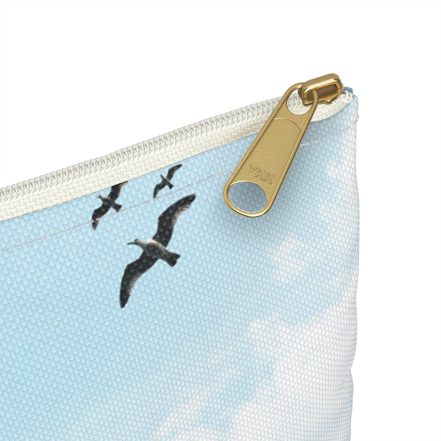 Strong As A Feather Accessory Pouch with Surreal Collage Art