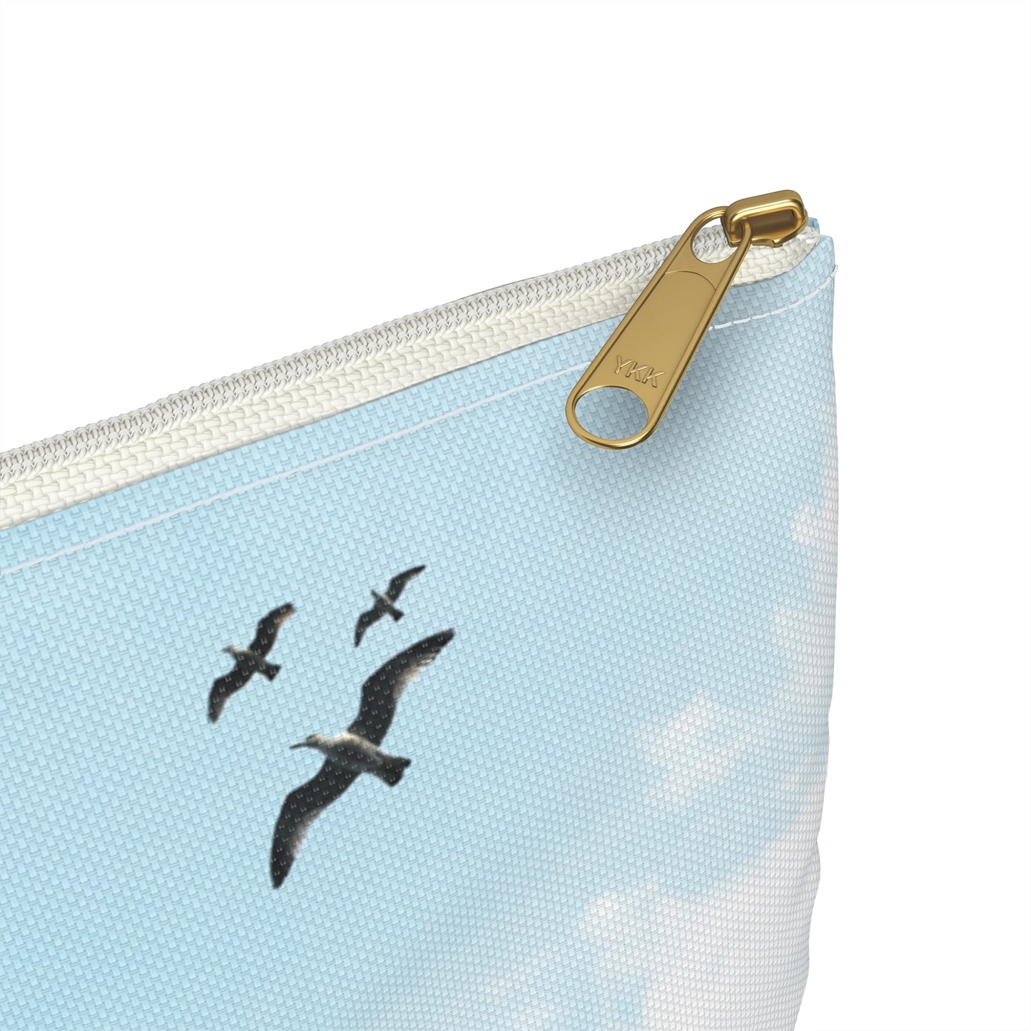 Strong As A Feather Accessory Pouch with Surreal Collage Art
