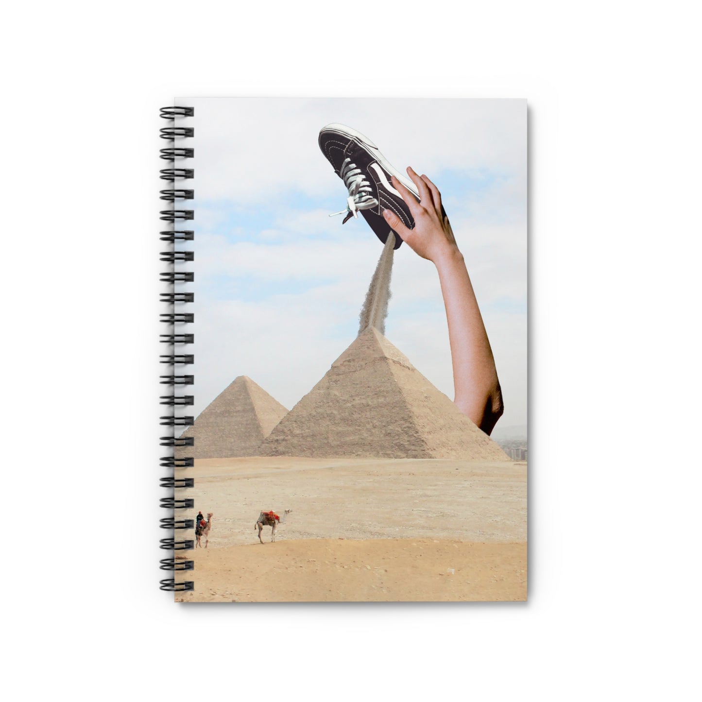 Humorous Sneaker Lover Notebook | Desert Pyramid Athletic Art | Running Up That Hill