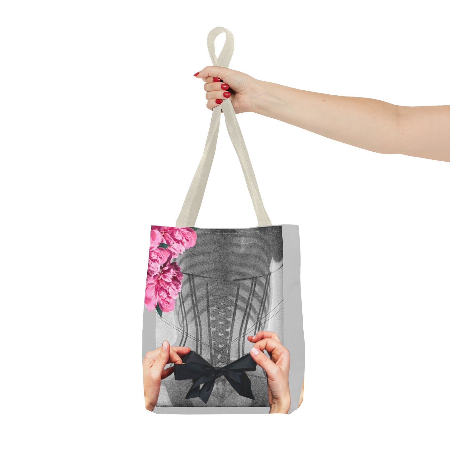 Feminist Statement Tote Bag - Inner Beauty X-ray Collage - Feminist Strength