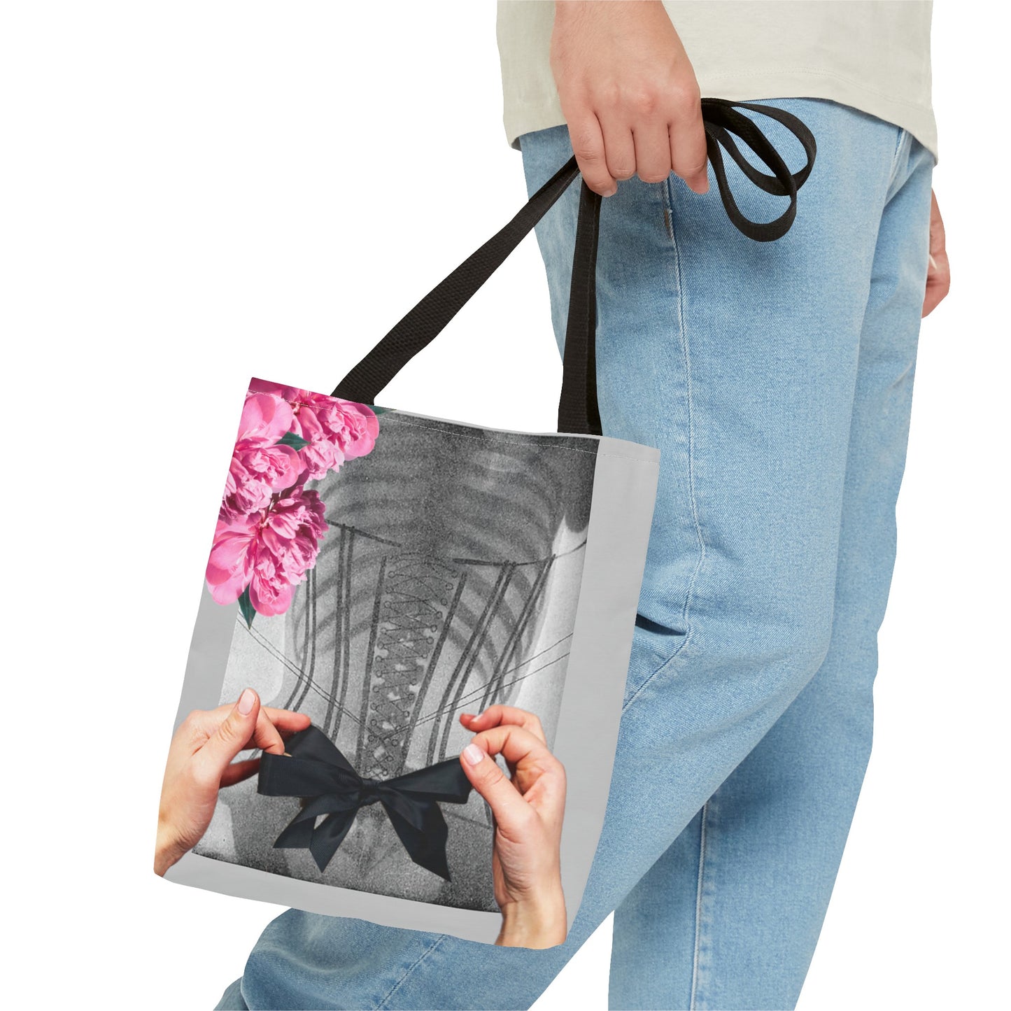 Feminist Statement Tote Bag - Inner Beauty X-ray Collage - Feminist Strength