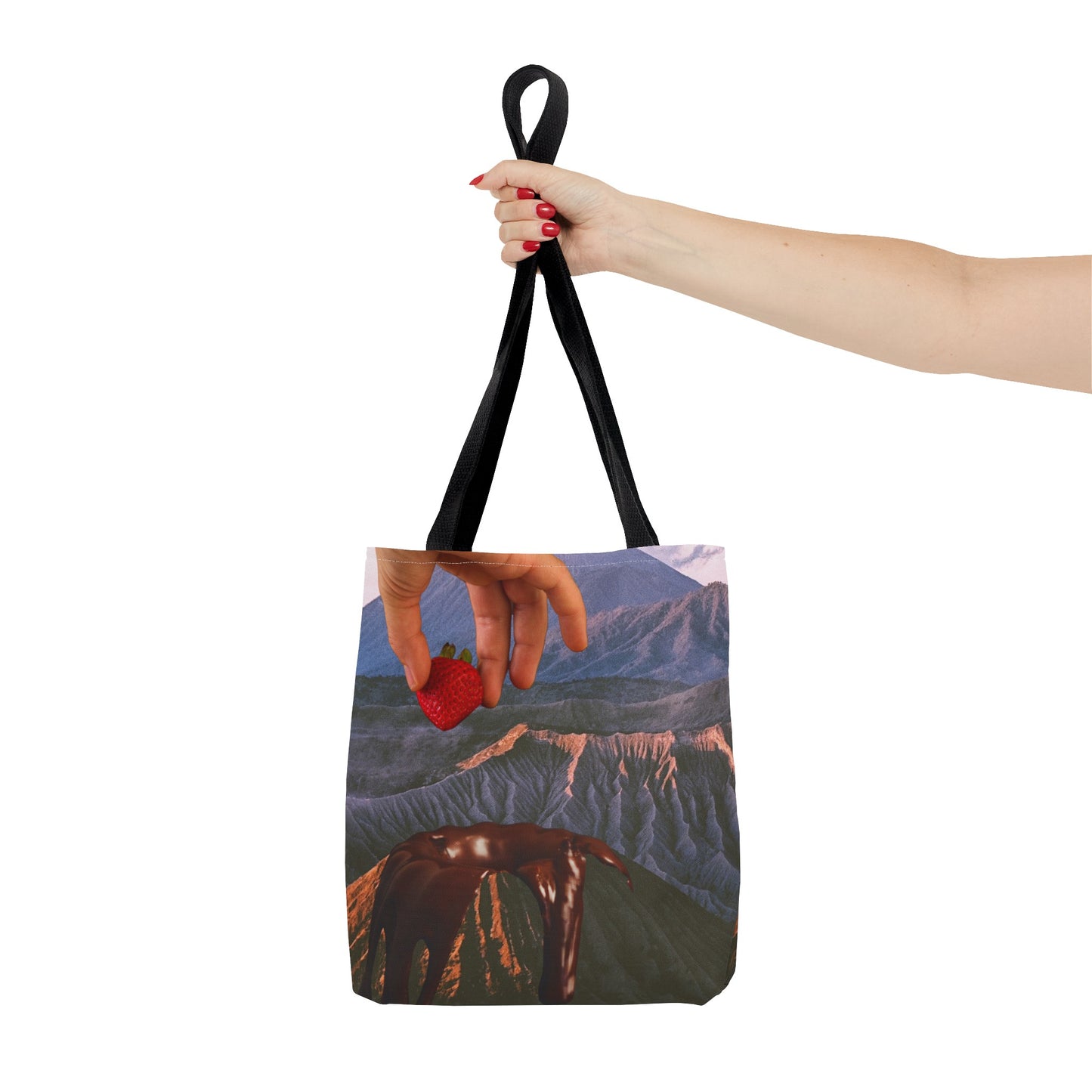 Forbidden Fondue Tote Bag - Volcano Hot Chocolate Collage Art