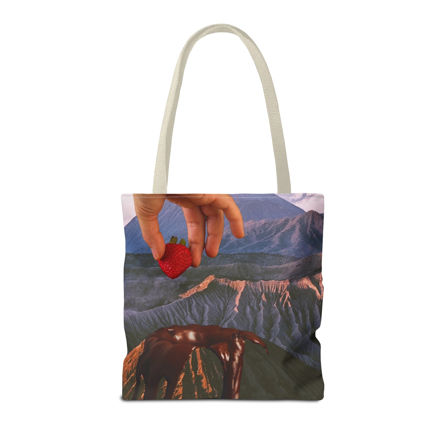 Forbidden Fondue Tote Bag - Volcano Hot Chocolate Collage Art