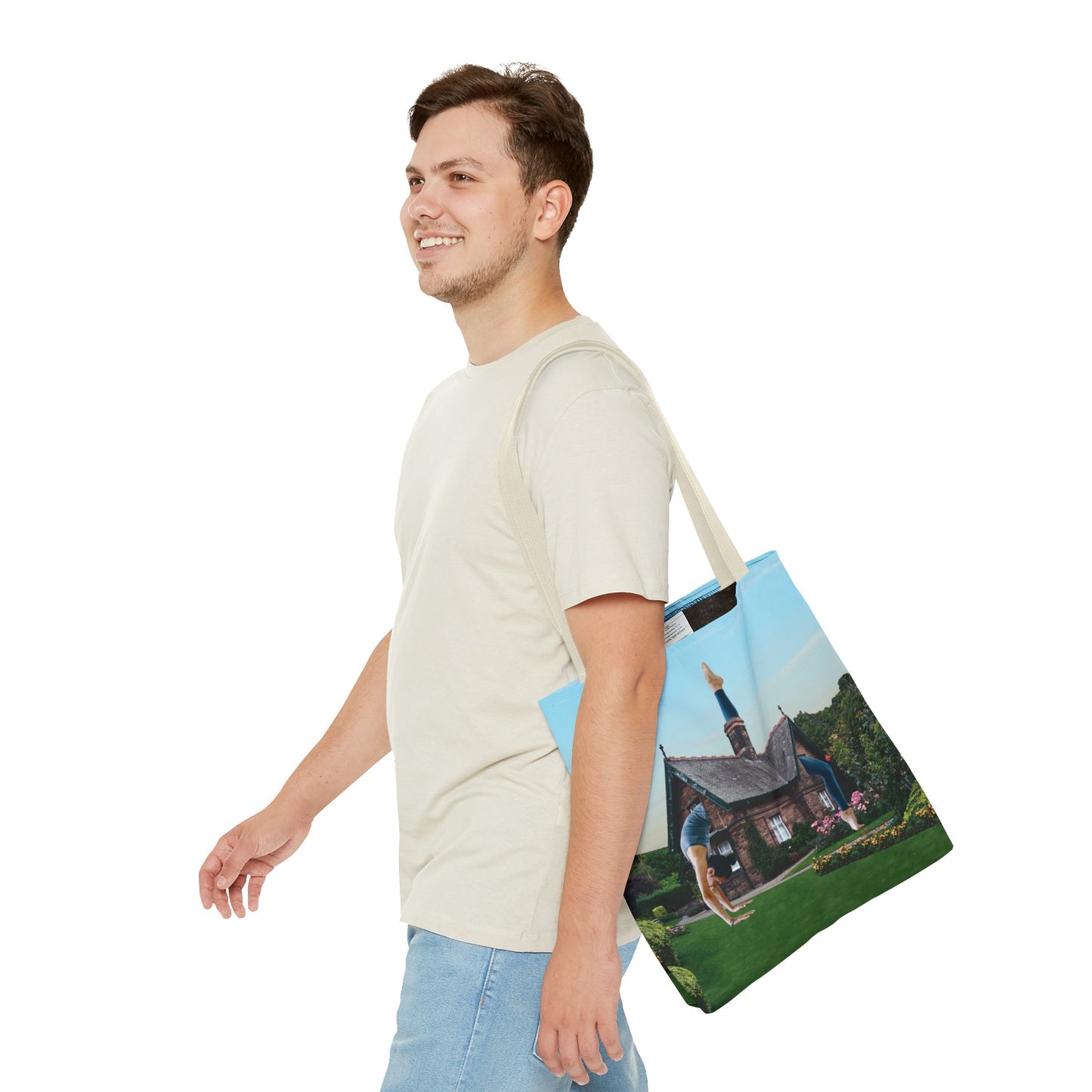Namaste Home Tote Bag - Giantess Surreal Collage Art for Tranquility and Mindful Living