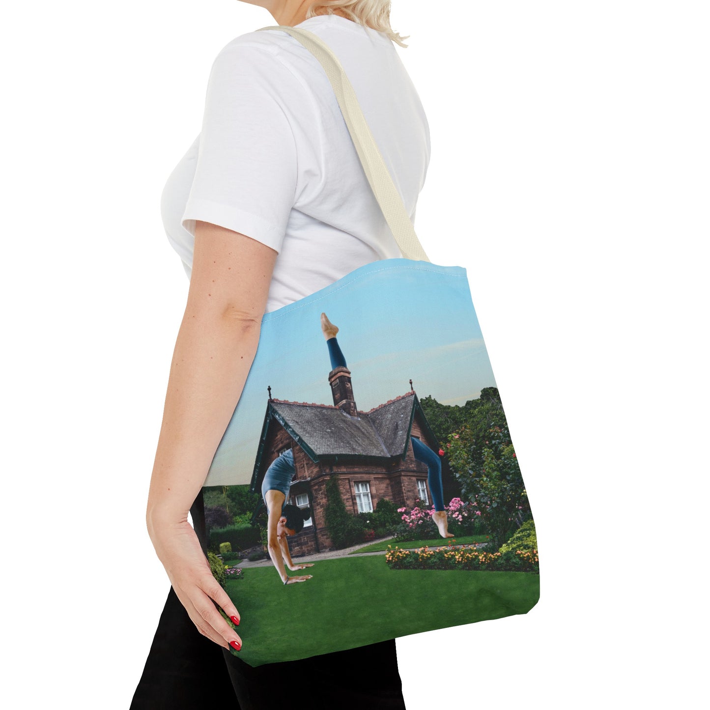 Namaste Home Tote Bag - Giantess Surreal Collage Art for Tranquility and Mindful Living