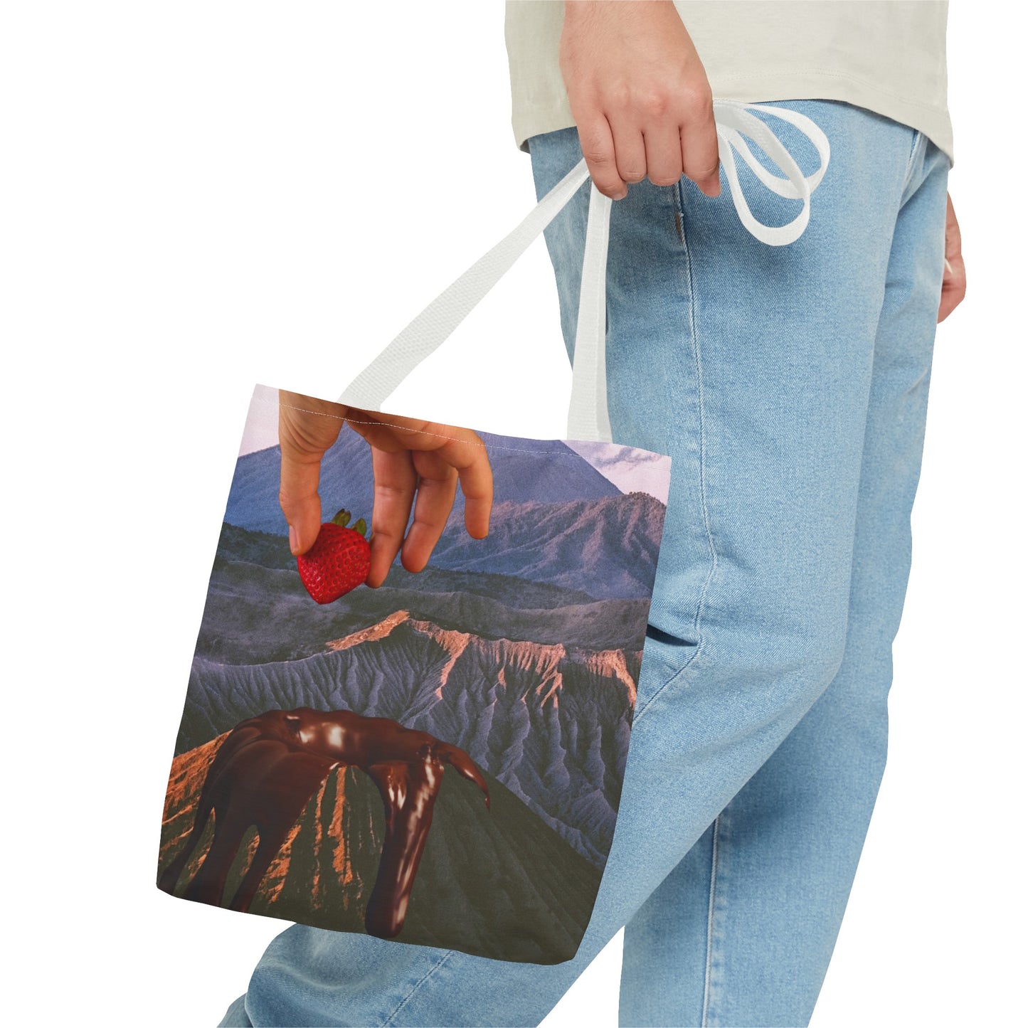 Forbidden Fondue Tote Bag - Volcano Hot Chocolate Collage Art