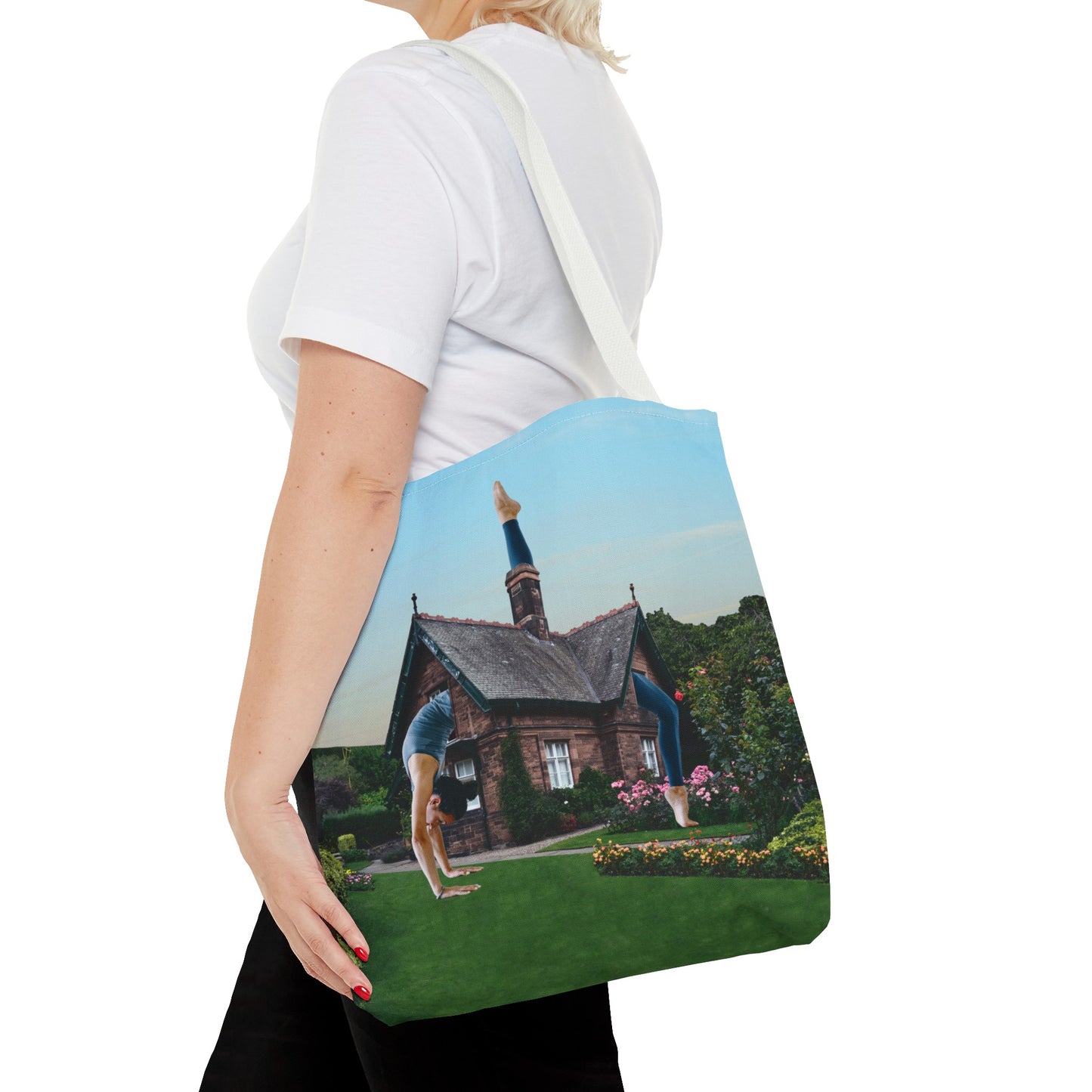 Namaste Home Tote Bag - Giantess Surreal Collage Art for Tranquility and Mindful Living