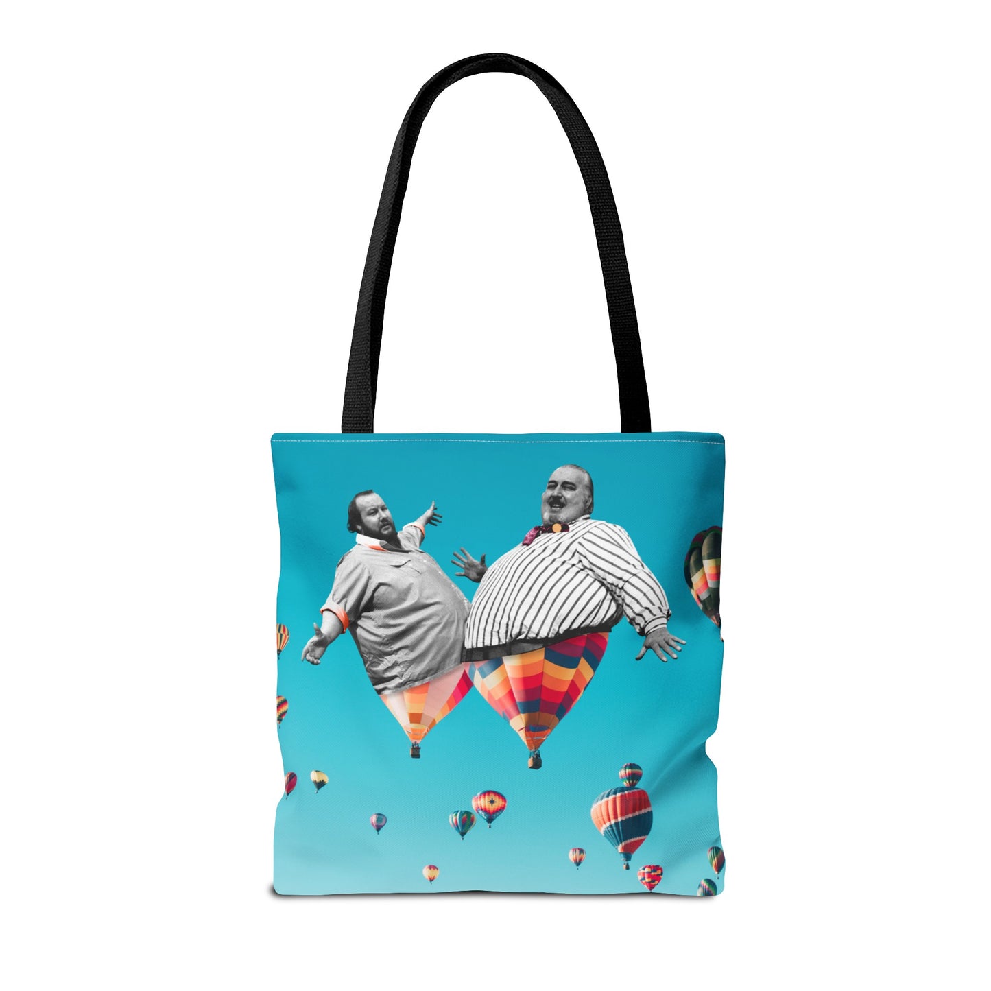 Whimsical Tote Bag with Surreal Art Print - Up Up & Away - Captivating Figures in Flight