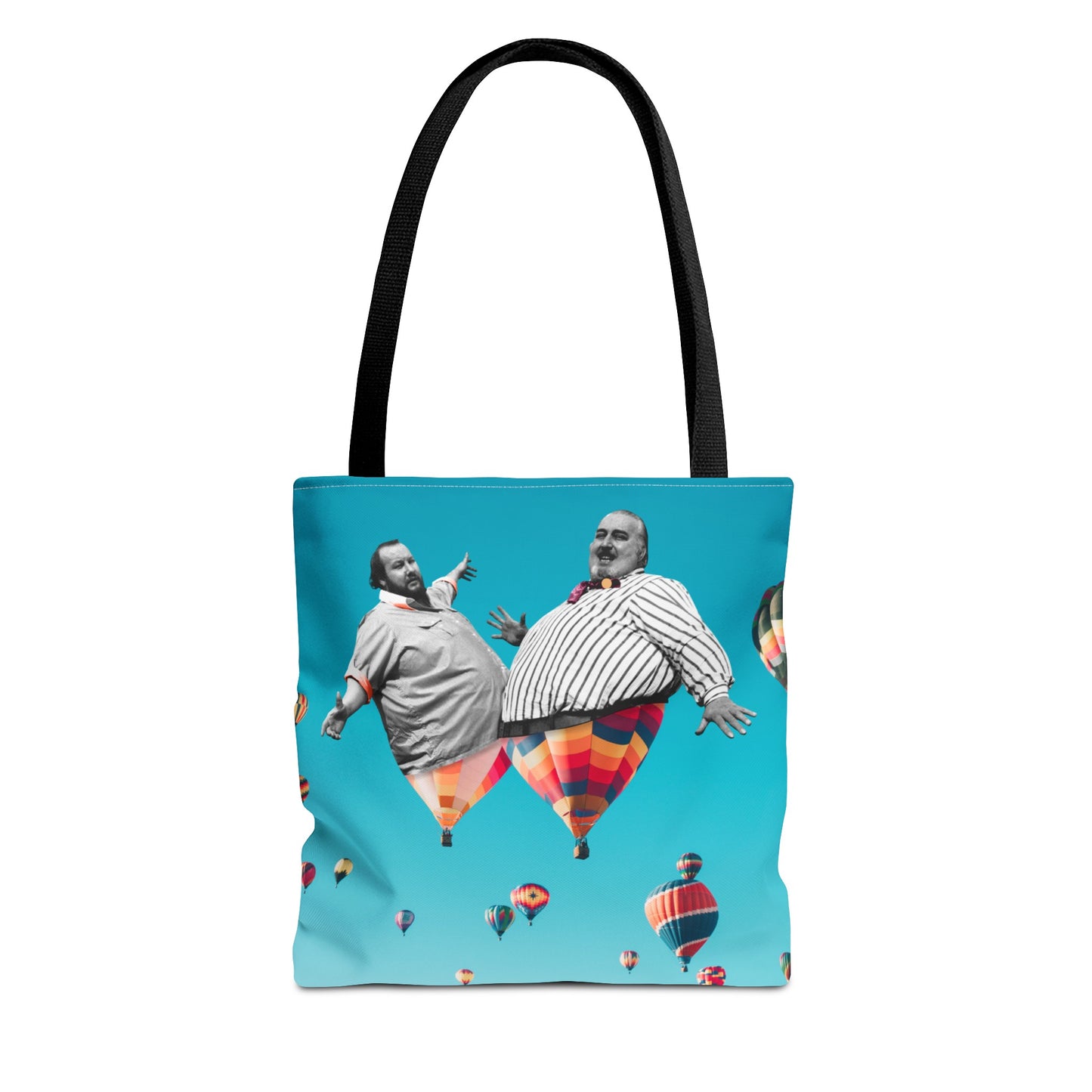 Whimsical Tote Bag with Surreal Art Print - Up Up & Away - Captivating Figures in Flight