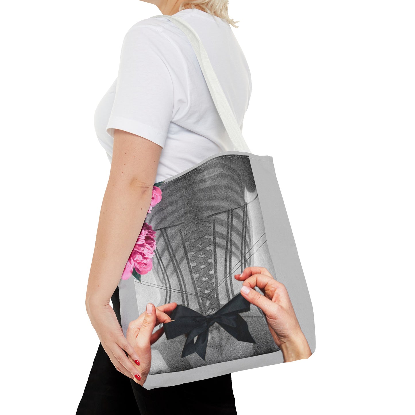 Feminist Statement Tote Bag - Inner Beauty X-ray Collage - Feminist Strength