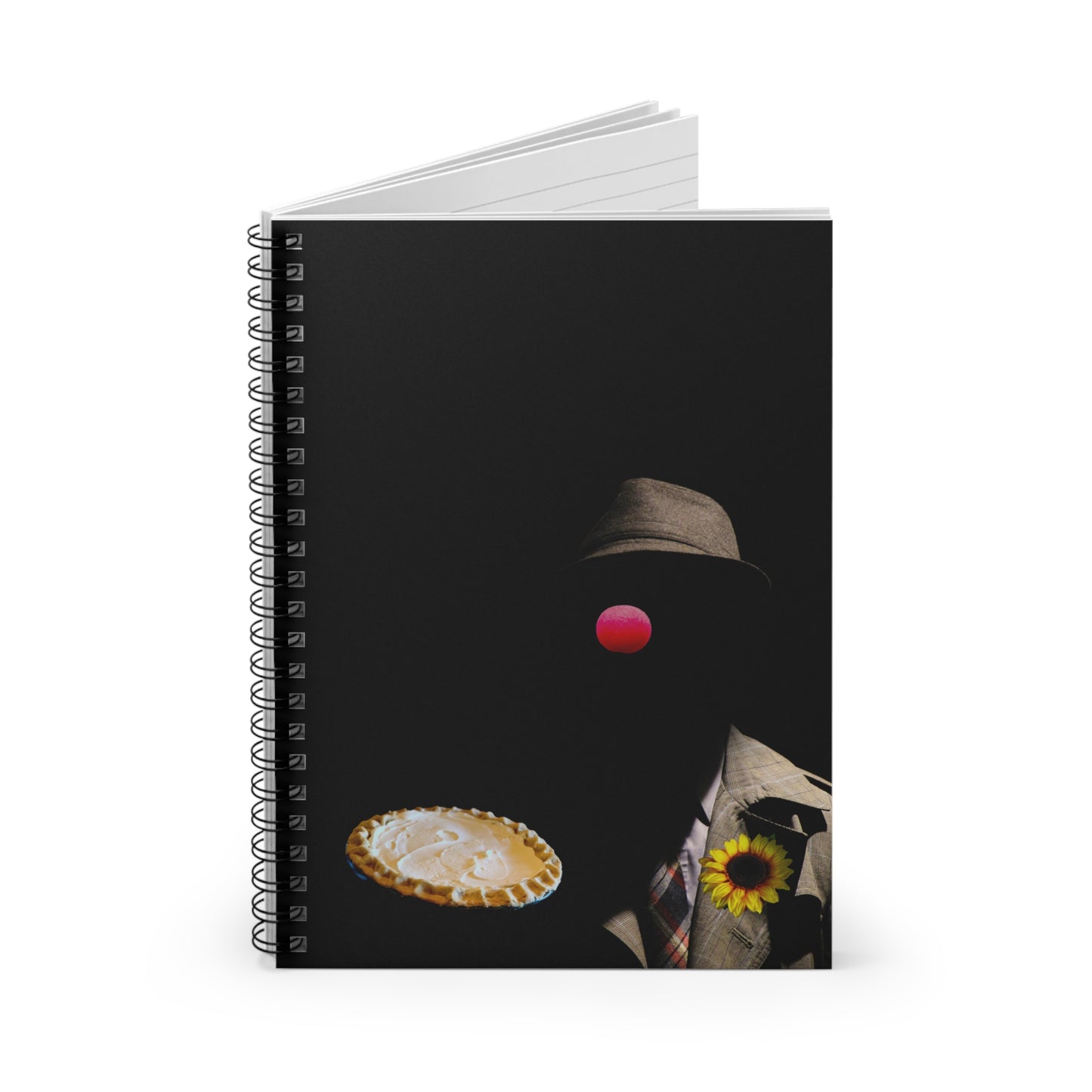 Mysterious Funny Clown Collage Art Spiral Notebook - Film Noir Aesthetics