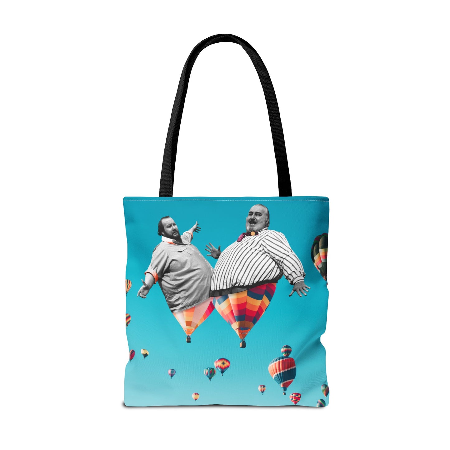 Whimsical Tote Bag with Surreal Art Print - Up Up & Away - Captivating Figures in Flight