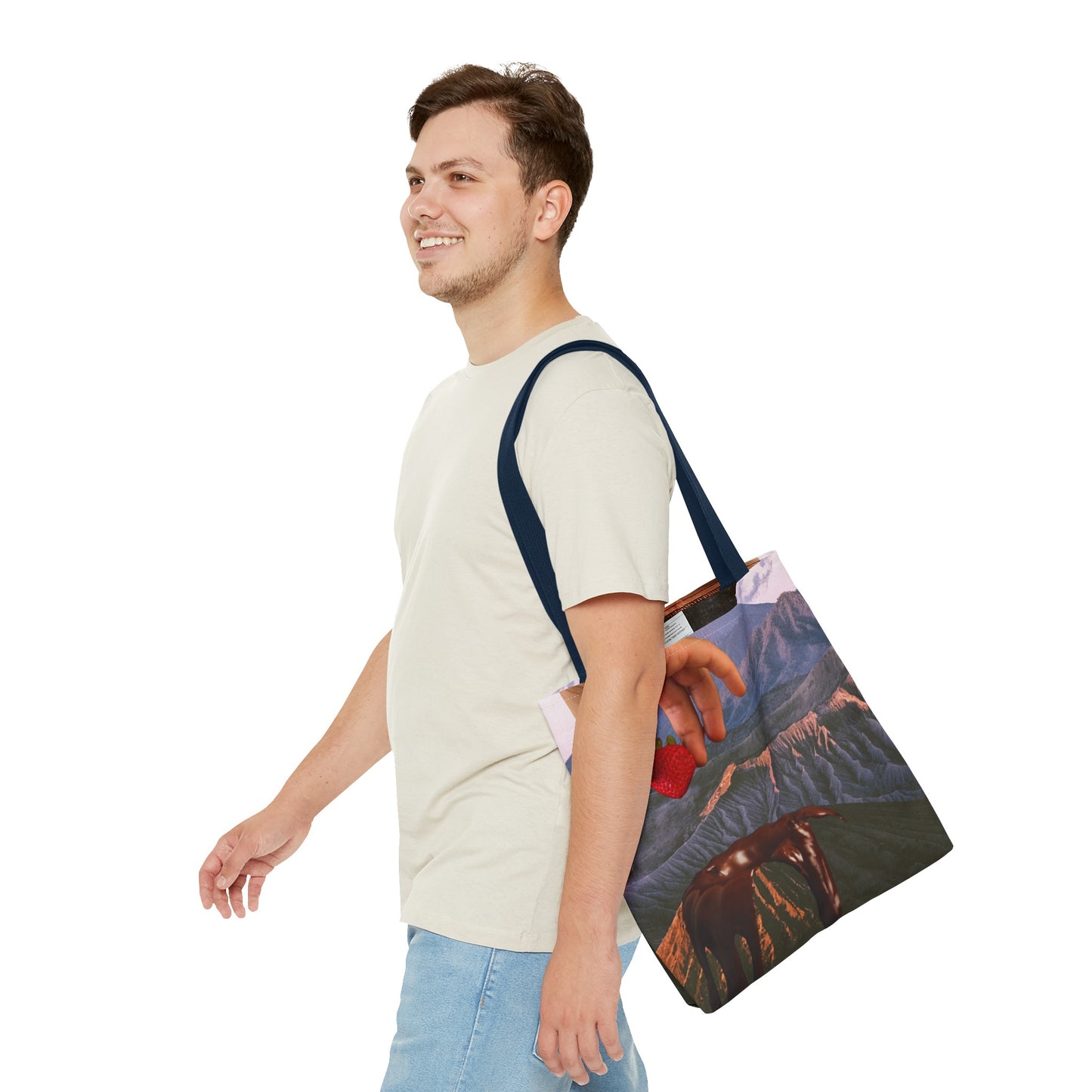 Forbidden Fondue Tote Bag - Volcano Hot Chocolate Collage Art