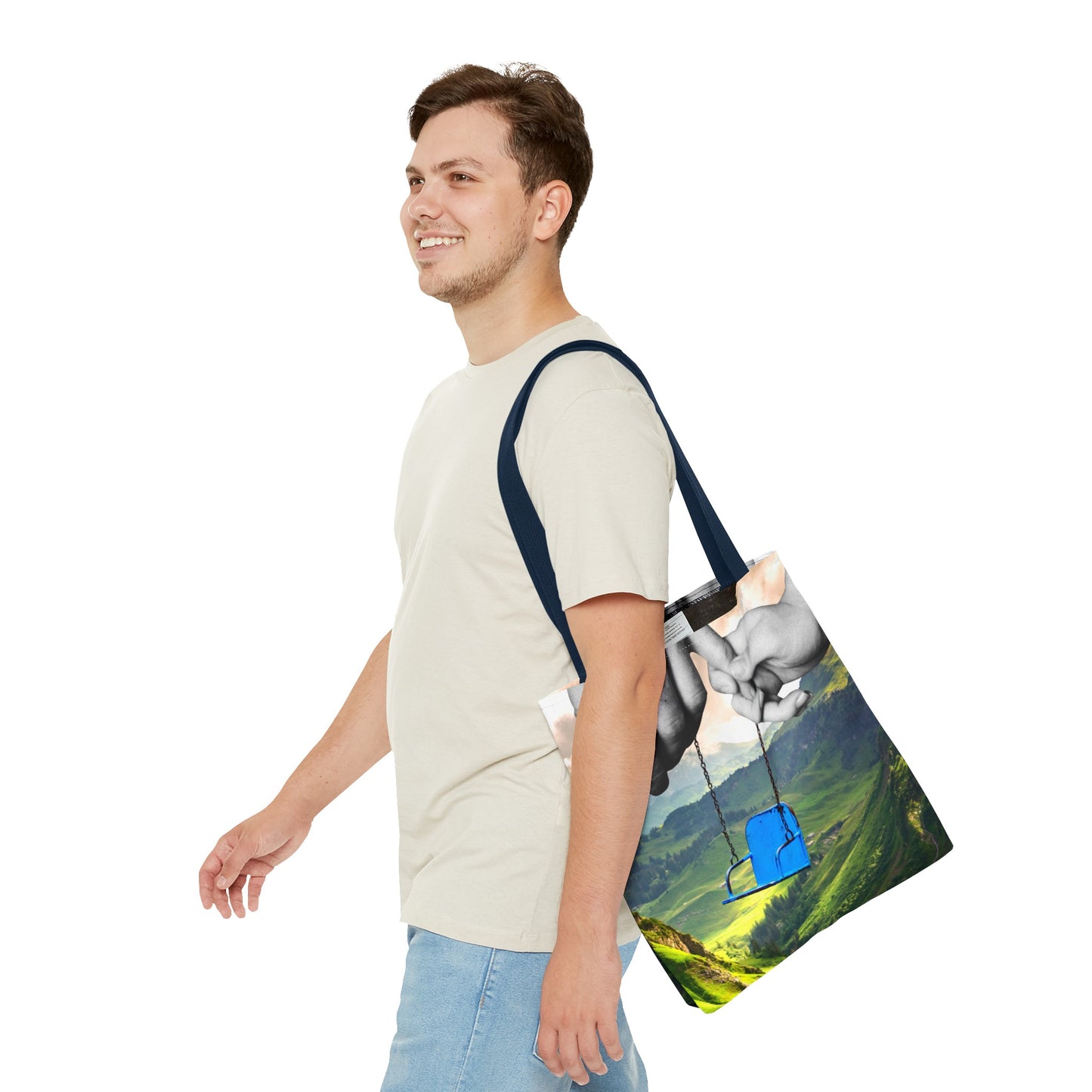 One-of-a-Kind Tote Bag with 'I've Got You' Art - Symbol of Parenthood and Love