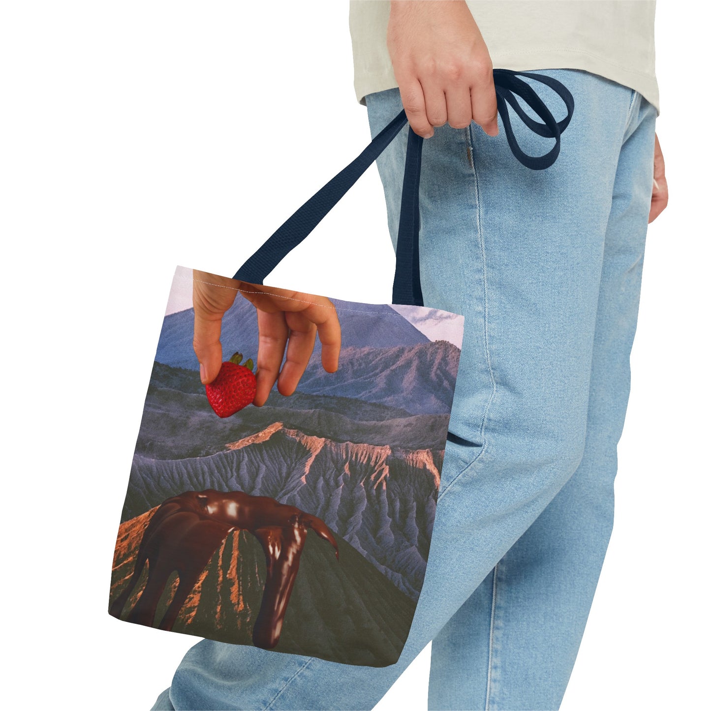 Forbidden Fondue Tote Bag - Volcano Hot Chocolate Collage Art