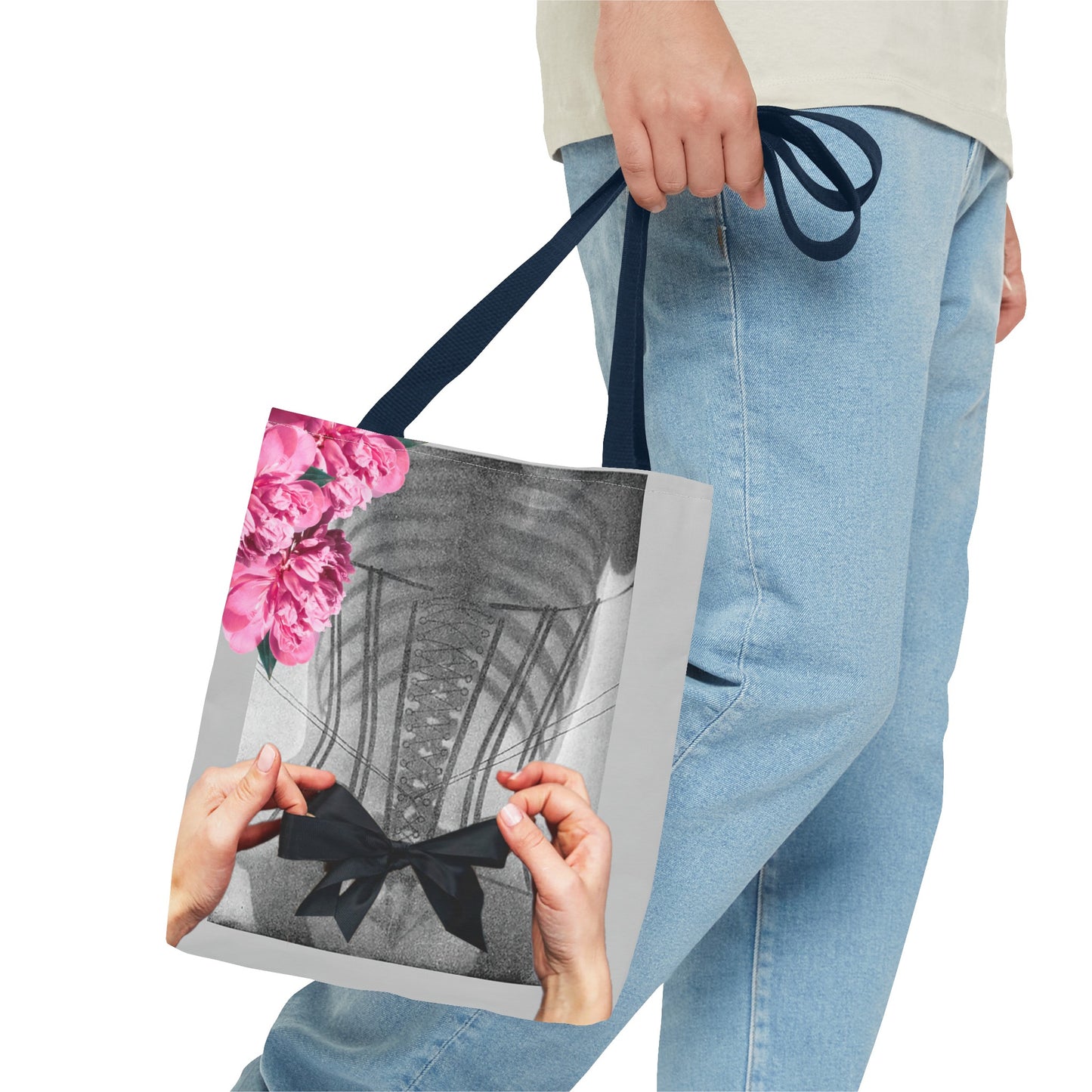 Feminist Statement Tote Bag - Inner Beauty X-ray Collage - Feminist Strength