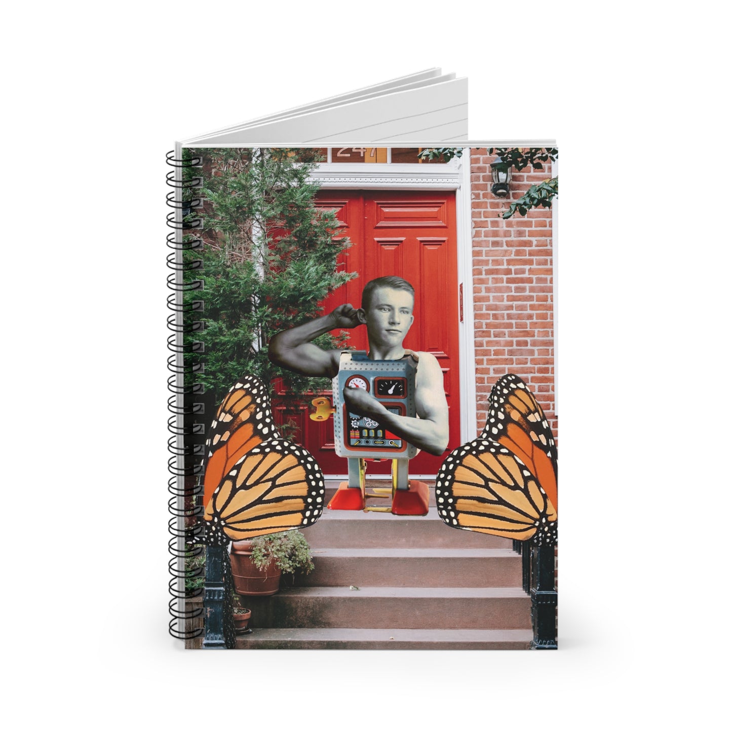 Muscle Builder Robot Spiral Notebook | Health & Fitness Journal for Gym Lovers