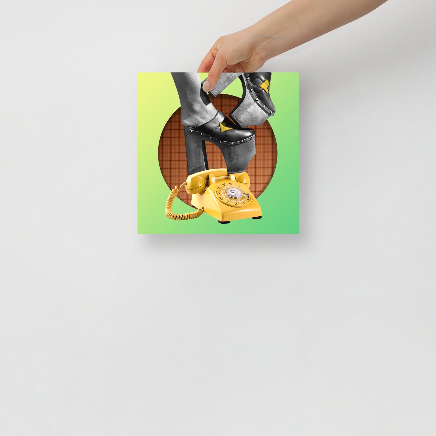Collage Art Print of “Hold My Calls”