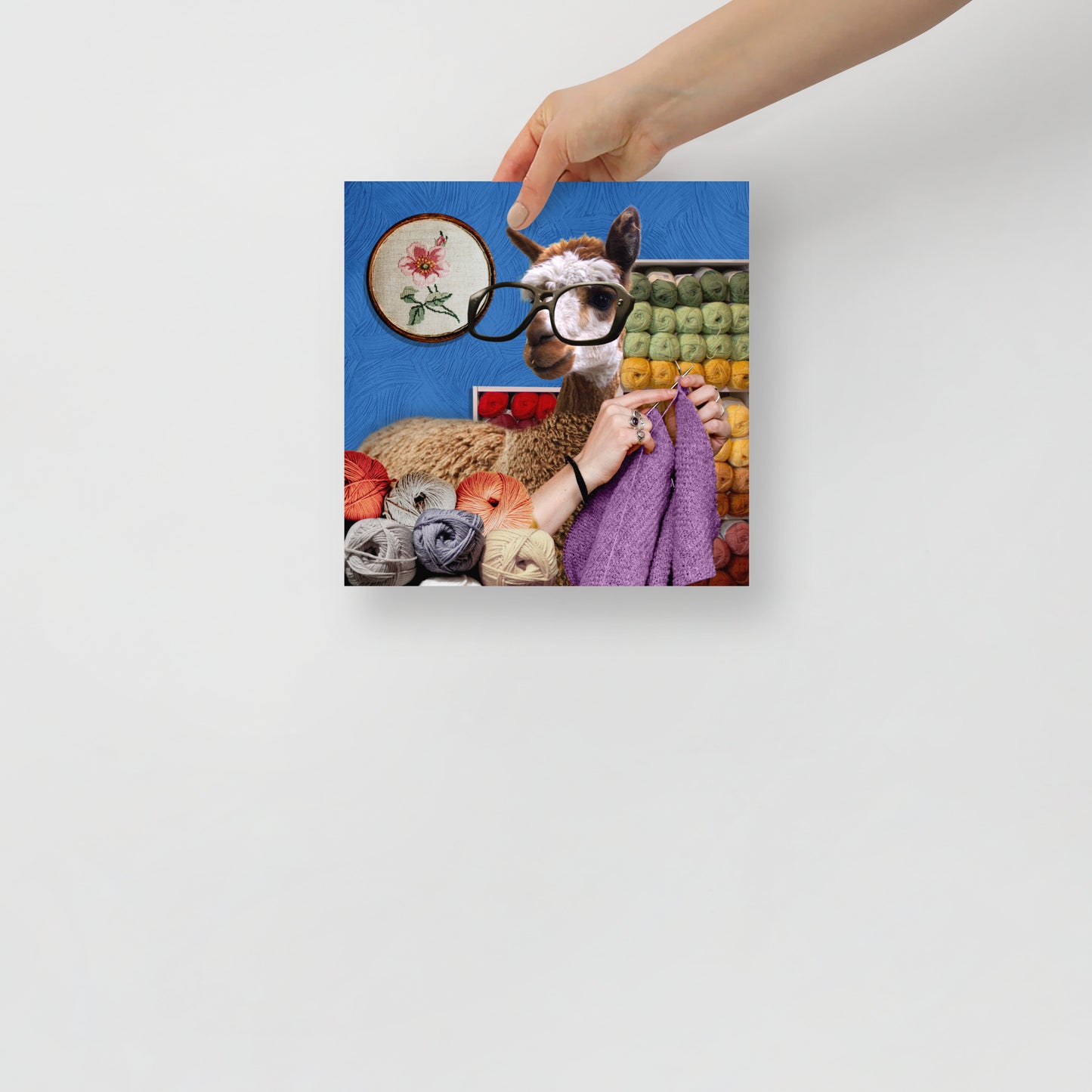 Collage Art Print of “Llama Tried”