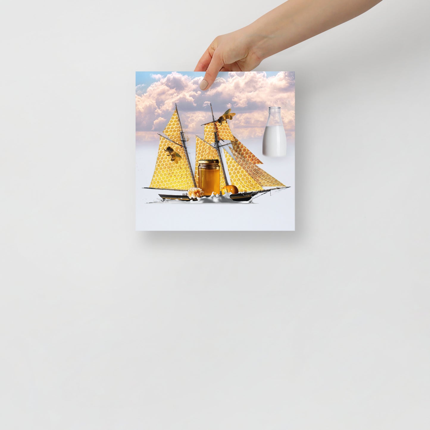Collage Art Print of “Milk & Honey”