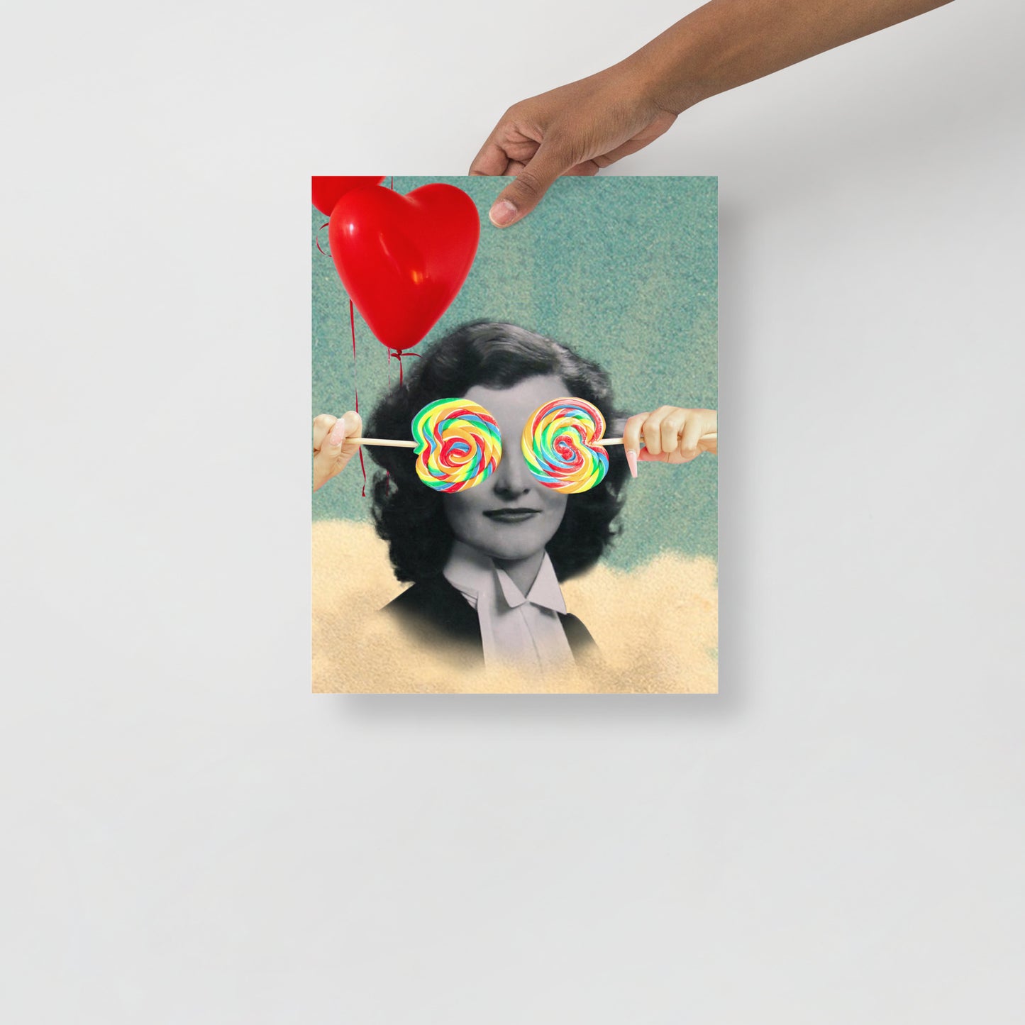 Collage Art Print of “Love Is In You Eyes”