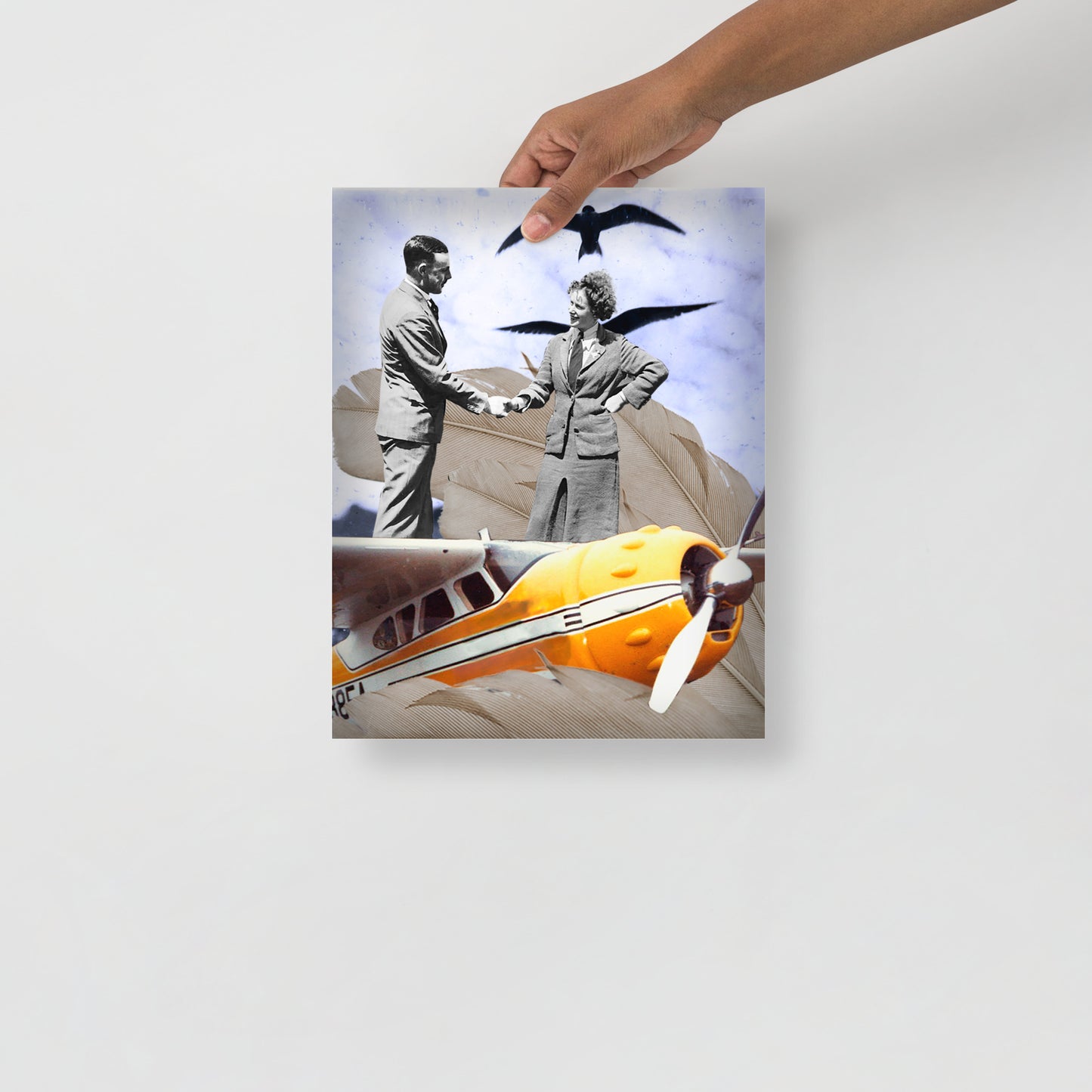 Collage Art Print of “Ticket To Fly”