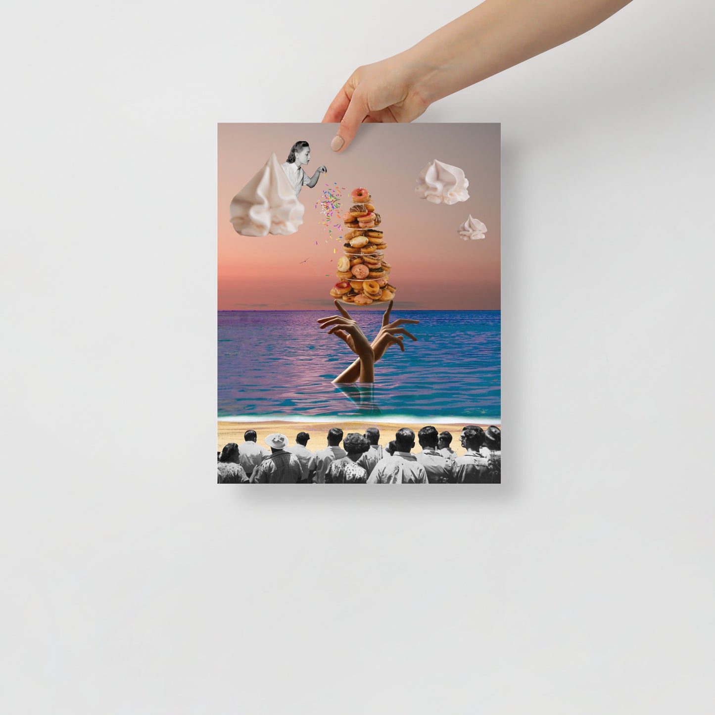 Collage Art Print of “Donut Leave Me On This Island”