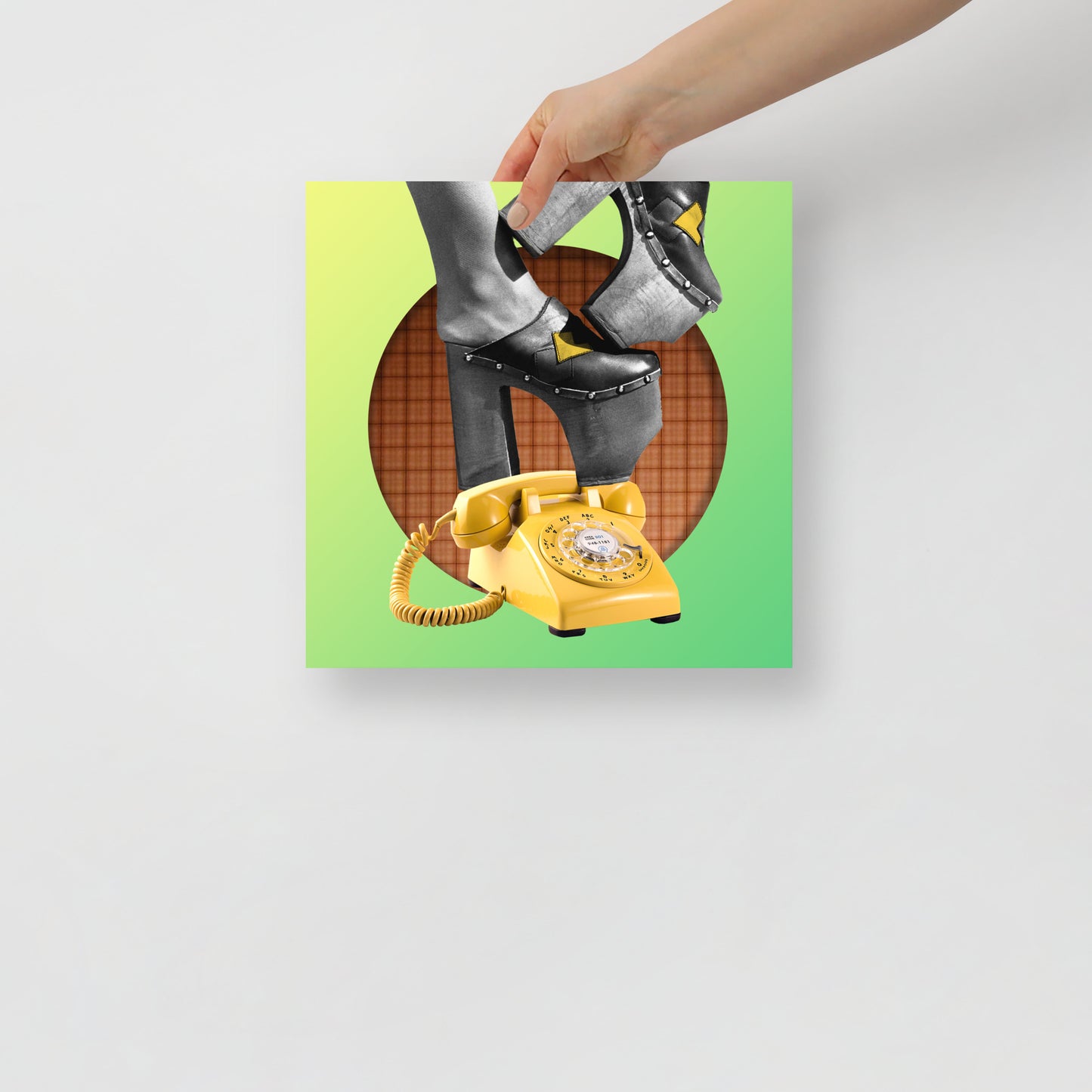 Collage Art Print of “Hold My Calls”