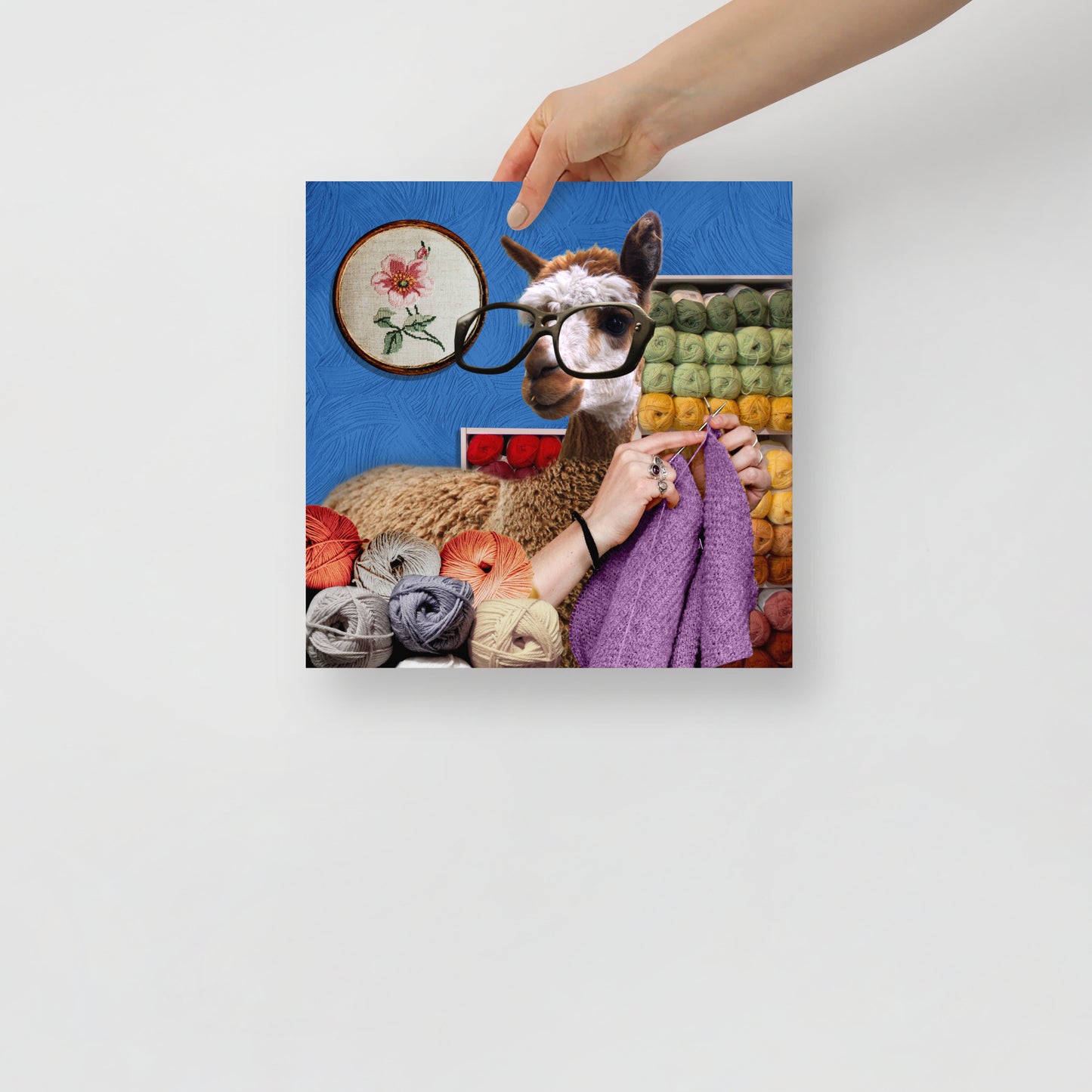 Collage Art Print of “Llama Tried”