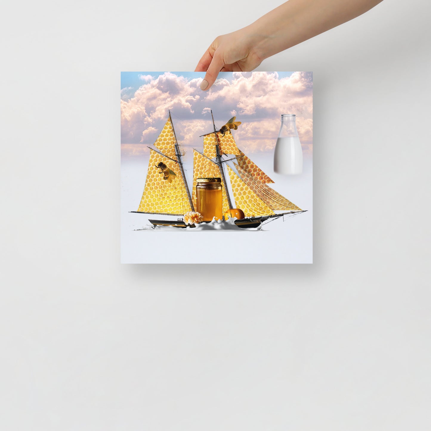 Collage Art Print of “Milk & Honey”