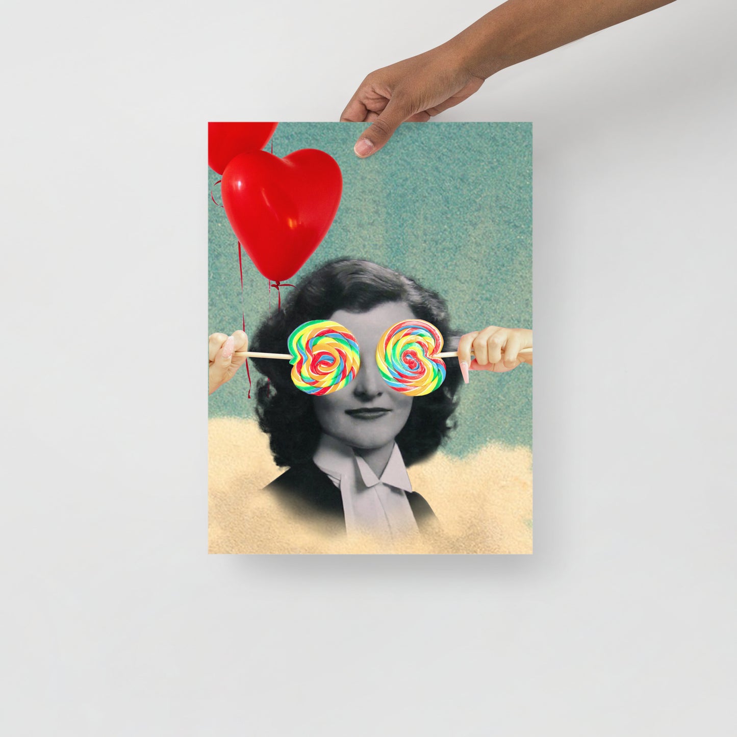 Collage Art Print of “Love Is In You Eyes”