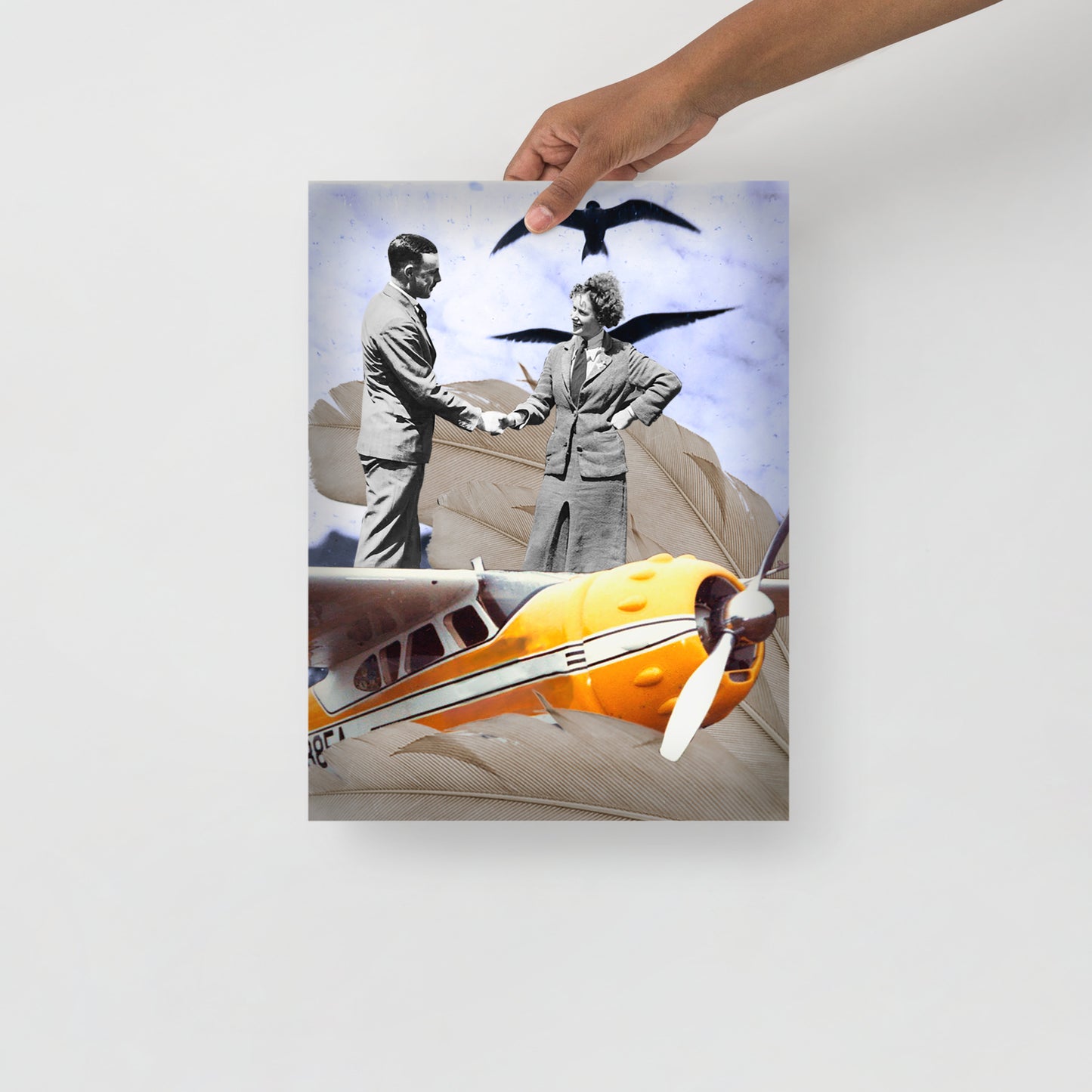Collage Art Print of “Ticket To Fly”