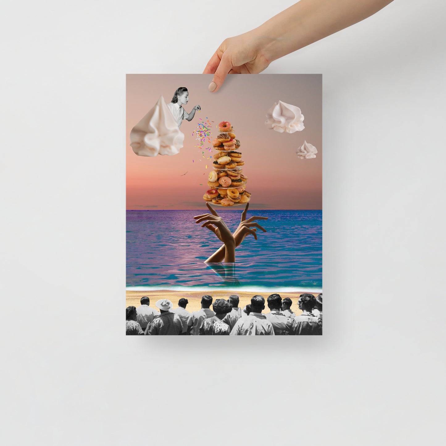 Collage Art Print of “Donut Leave Me On This Island”