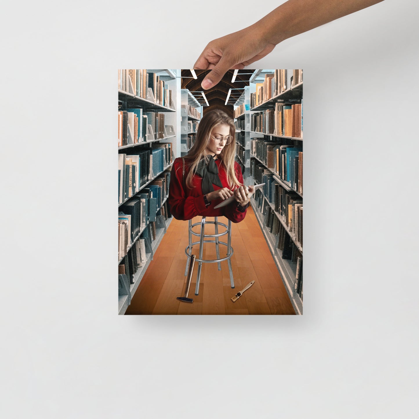 Collage Art Print of “Sitting Pretty”