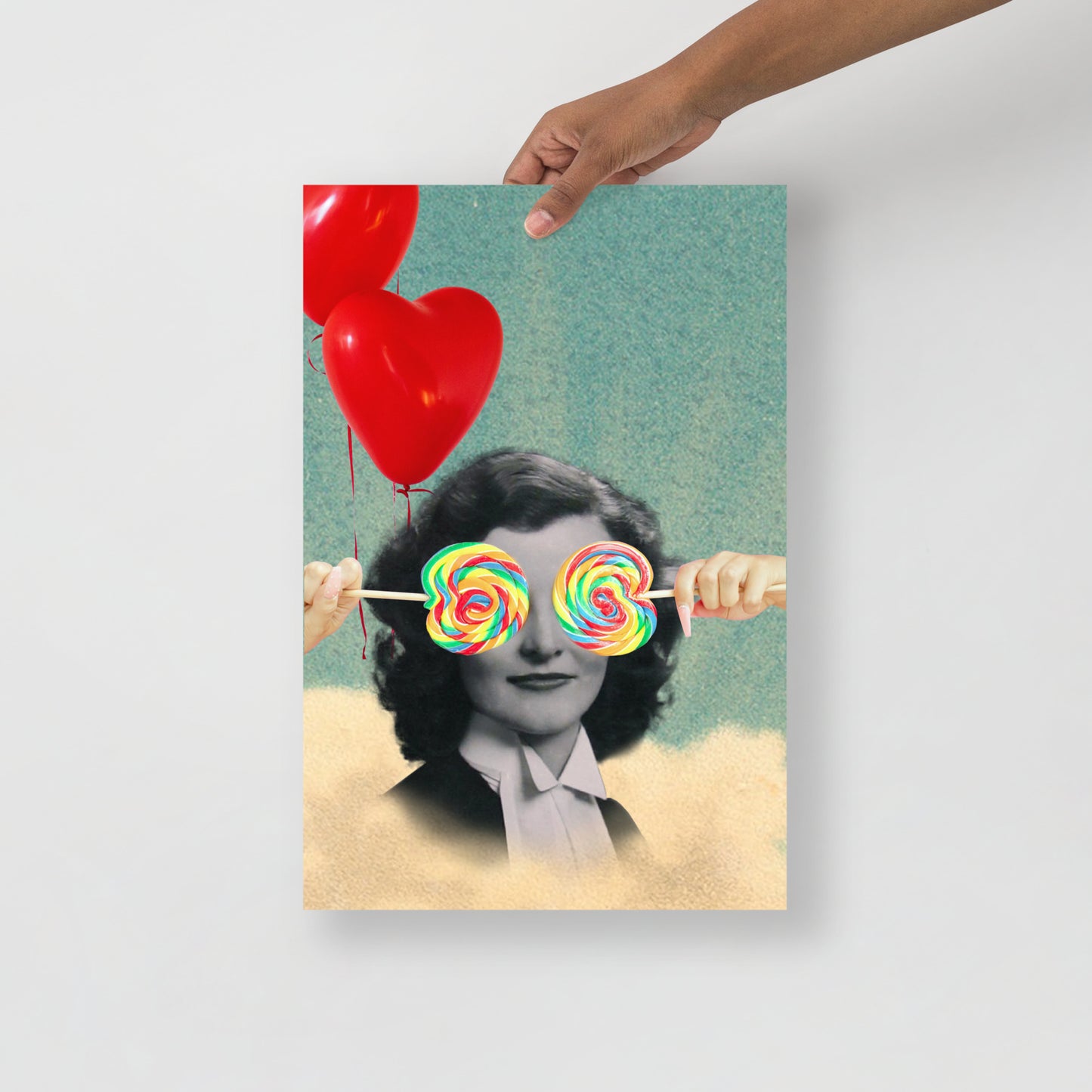Collage Art Print of “Love Is In You Eyes”